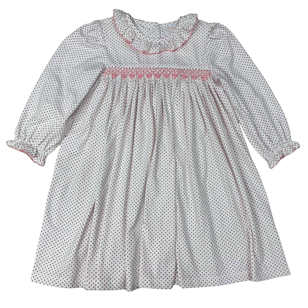 Whimsy Bay Little Valentine Smocked Ruffle Dress