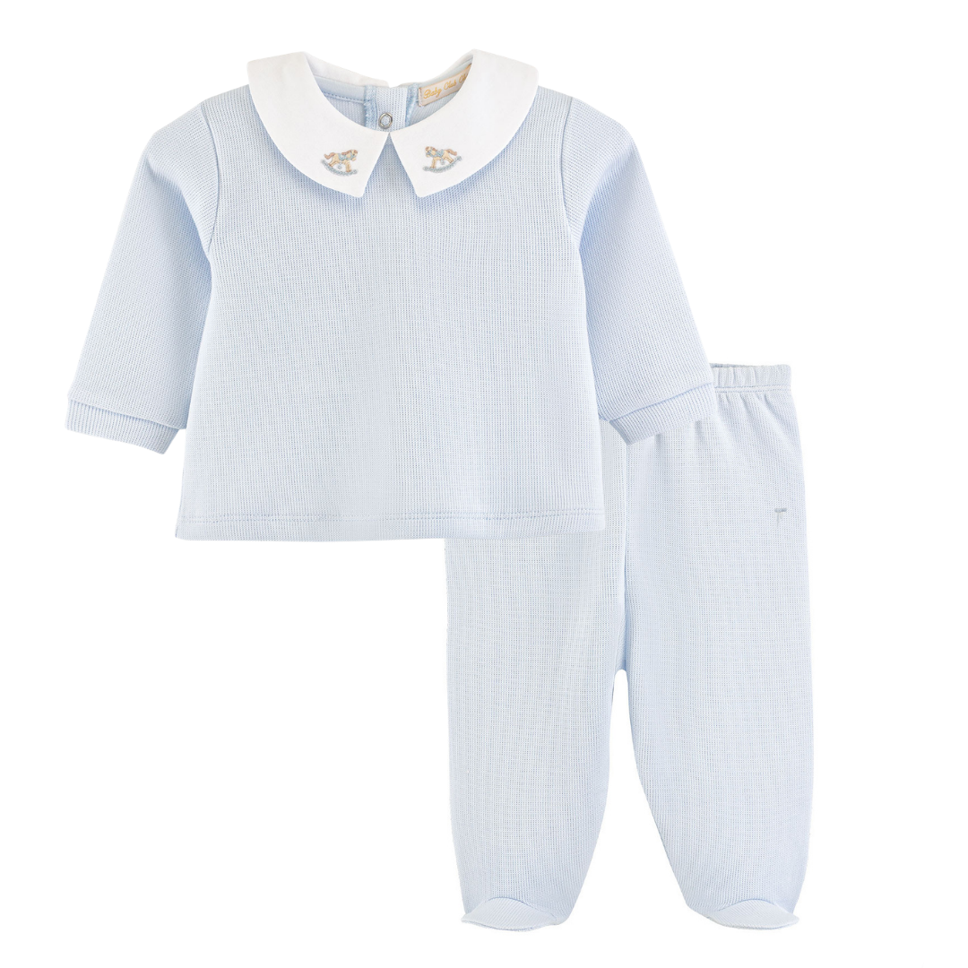 Baby Club Chic Rocking Horse Jacquard Pant Set