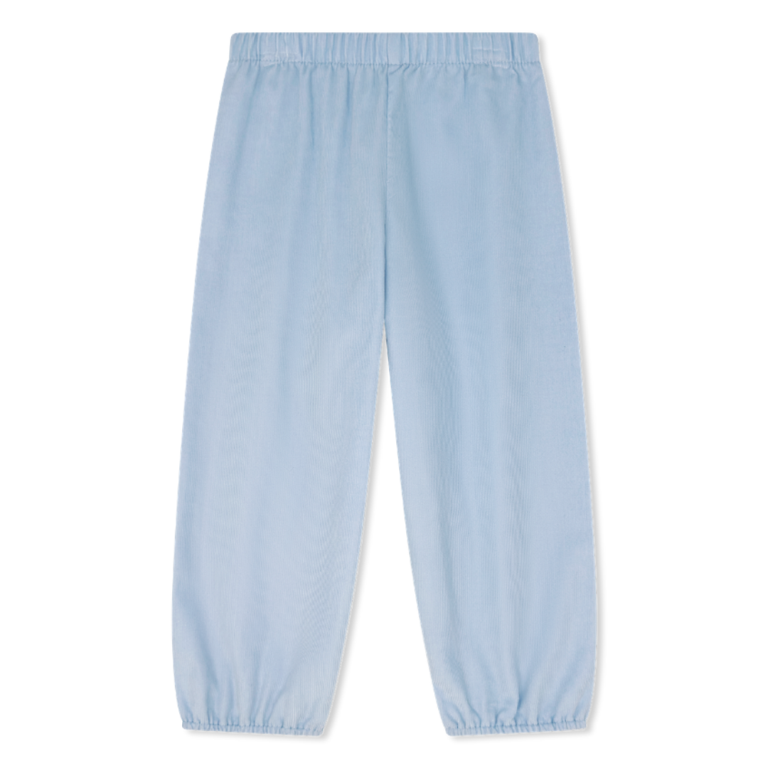 Lullaby Set Garret Gathered Pant, Princeton Blue Corduroy
