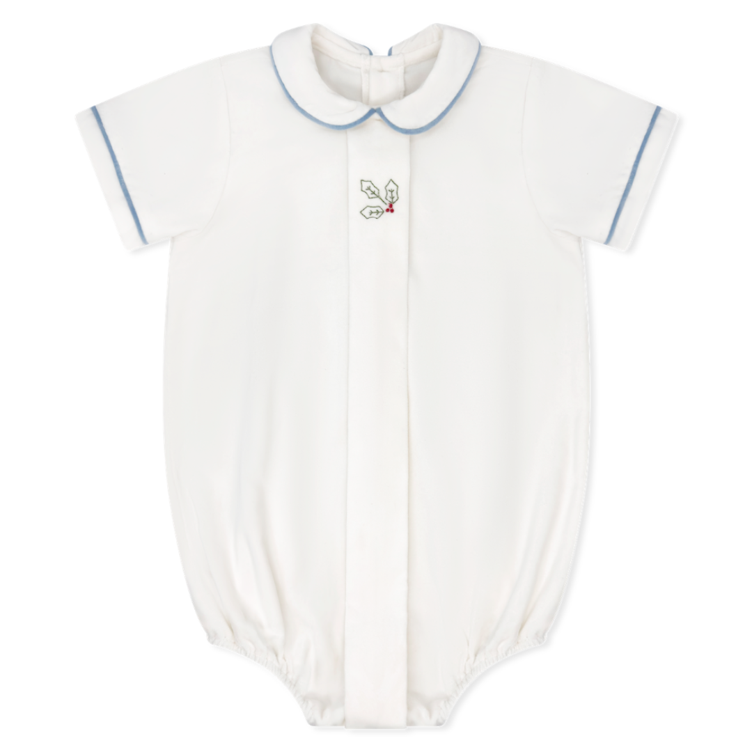 Lullaby Set Palmer Bubble, Holly on Winter White Velvet