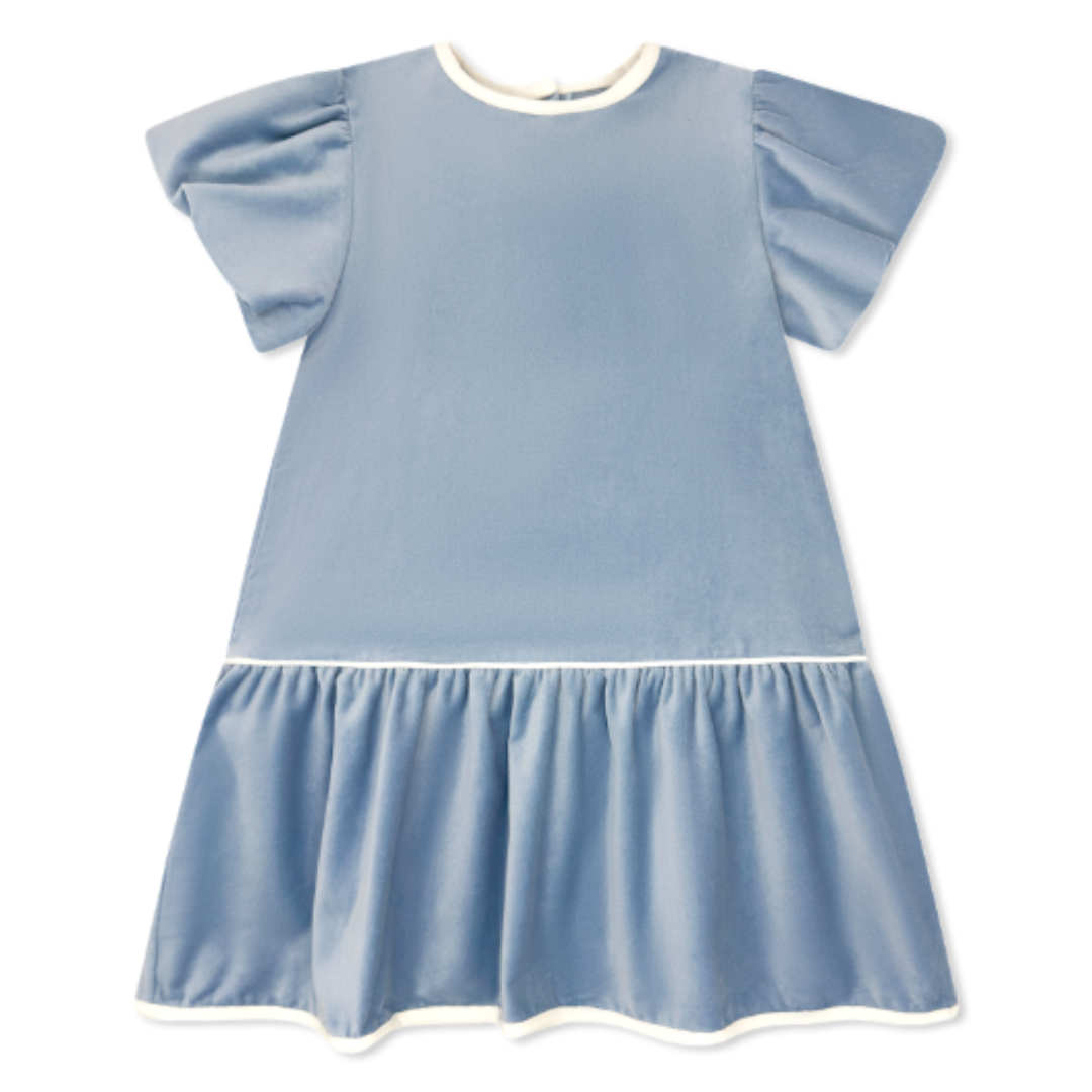 Lullaby Set Harper Dress, Beaufort Blue Velvet