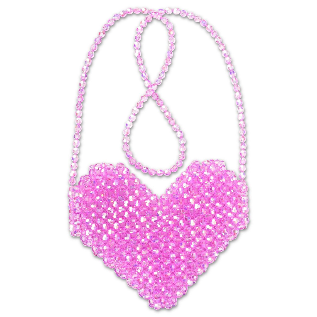 iscream Shimmering Beaded Heart Crossbody Bag