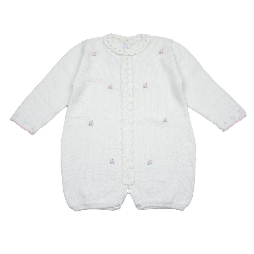 Cuclie Rosette Knit Bubble Romper