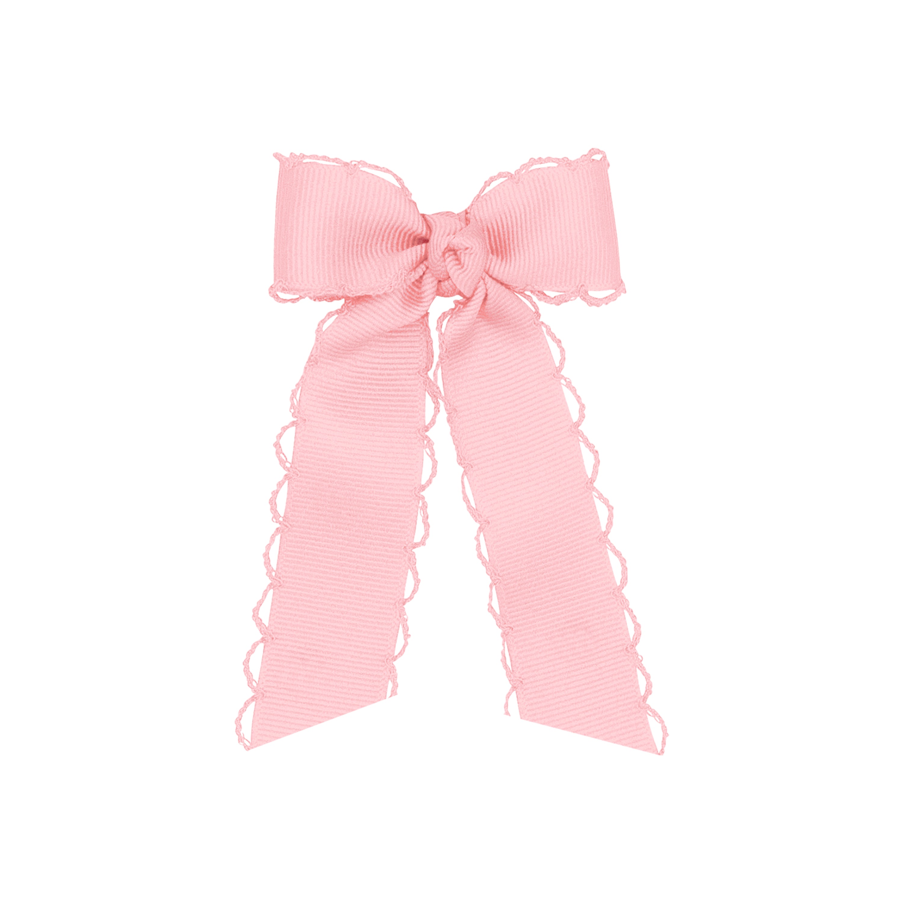 Wee Ones Tiny Grosgrain Moonstitch Bow with Streamer Tails