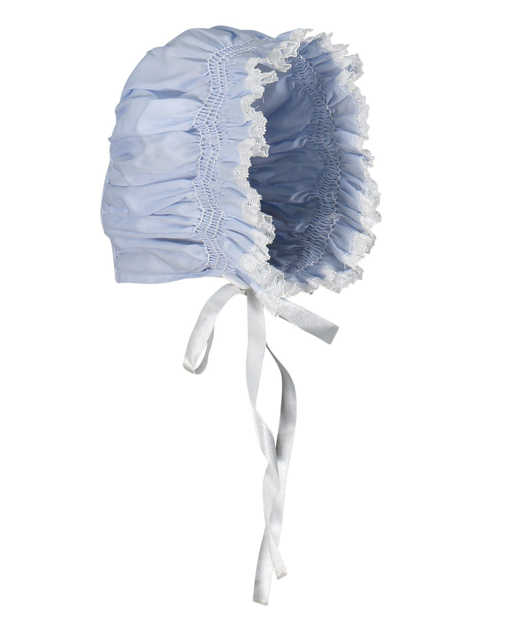 Feltman Brothers Smocked Lace Bonnet, Blue