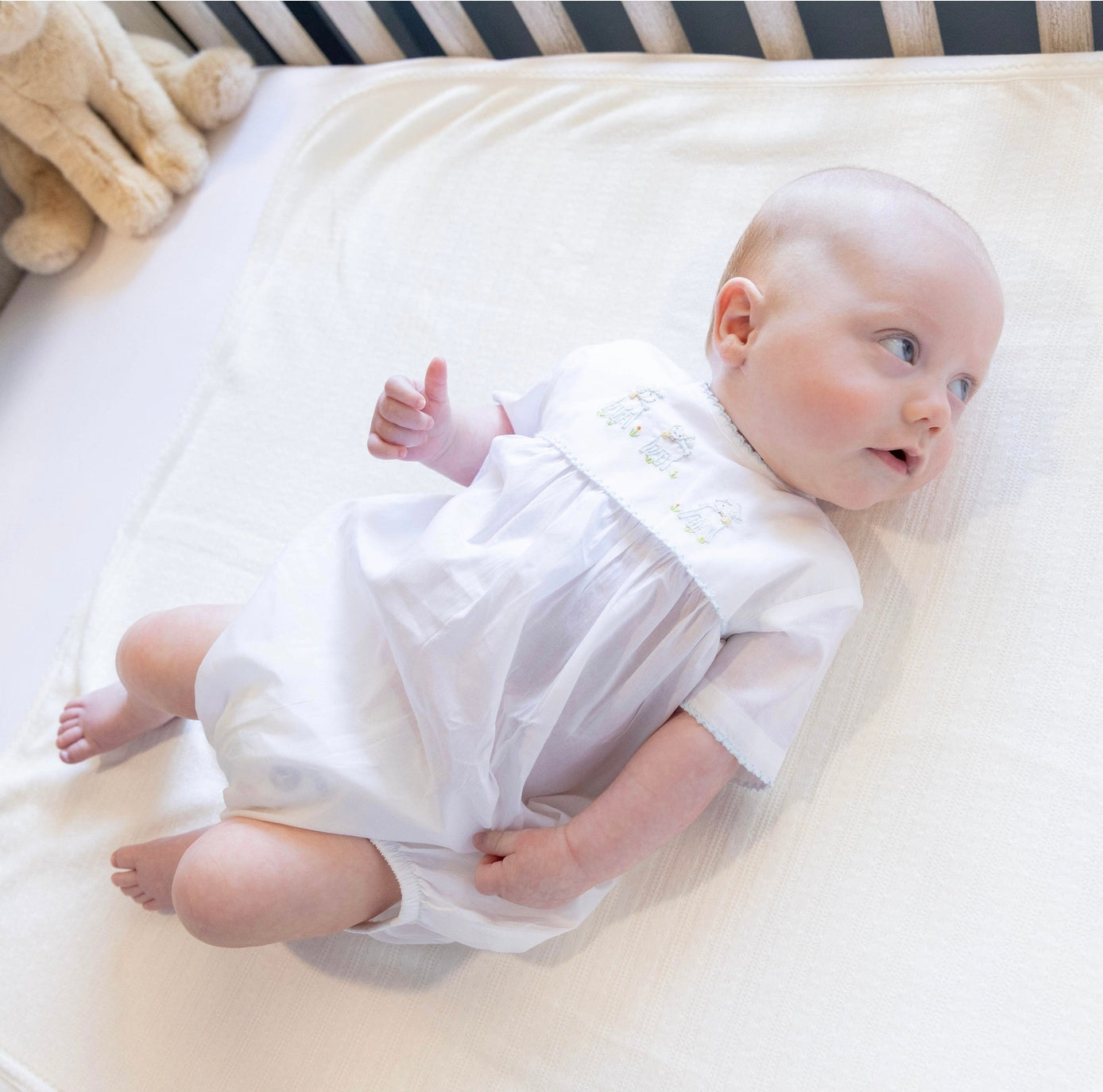 Yellow Lamb Lambikins Woven Bubble