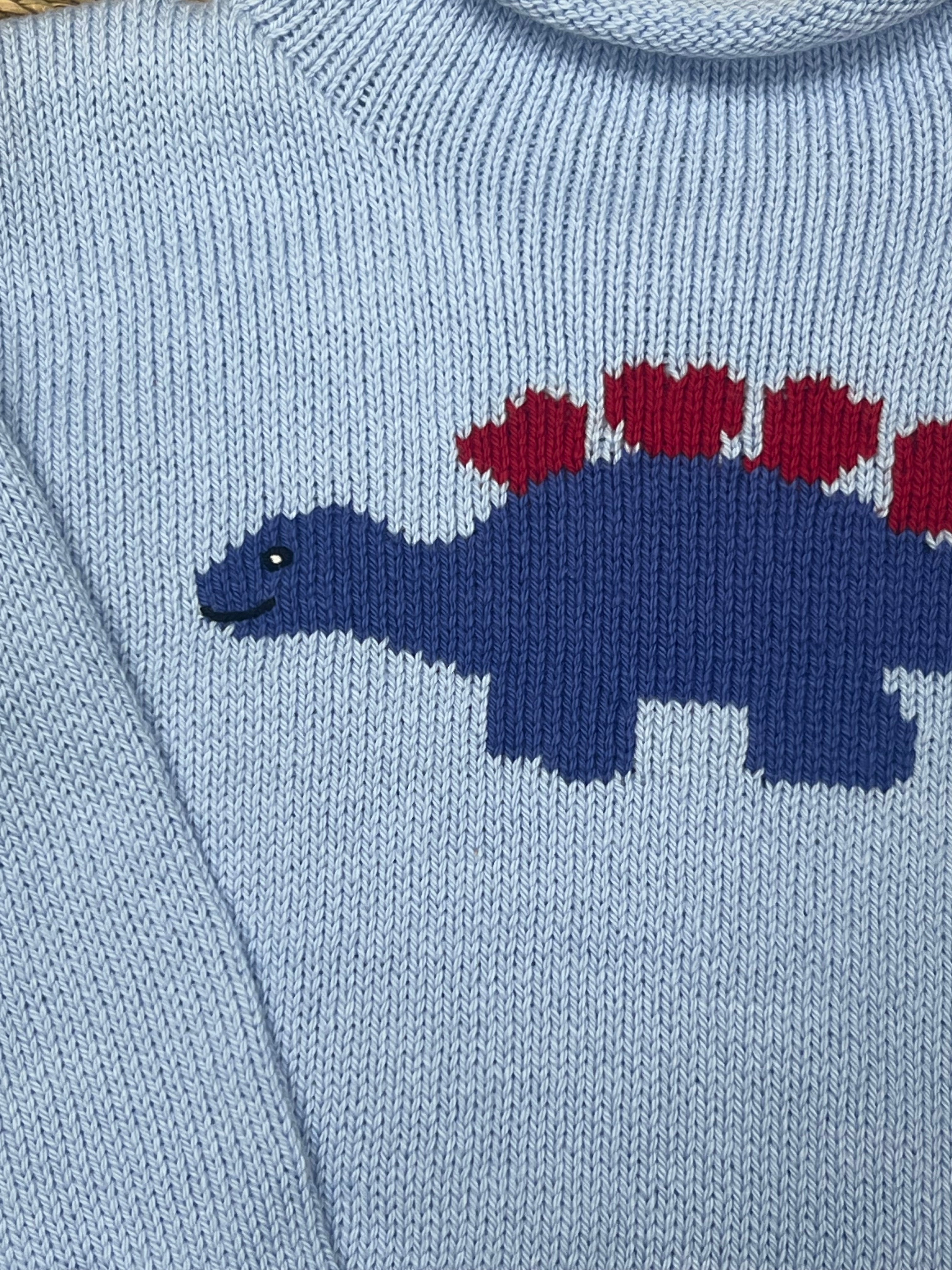 Luigi Rollneck, Stegosaurus with Hearts on Sky Blue