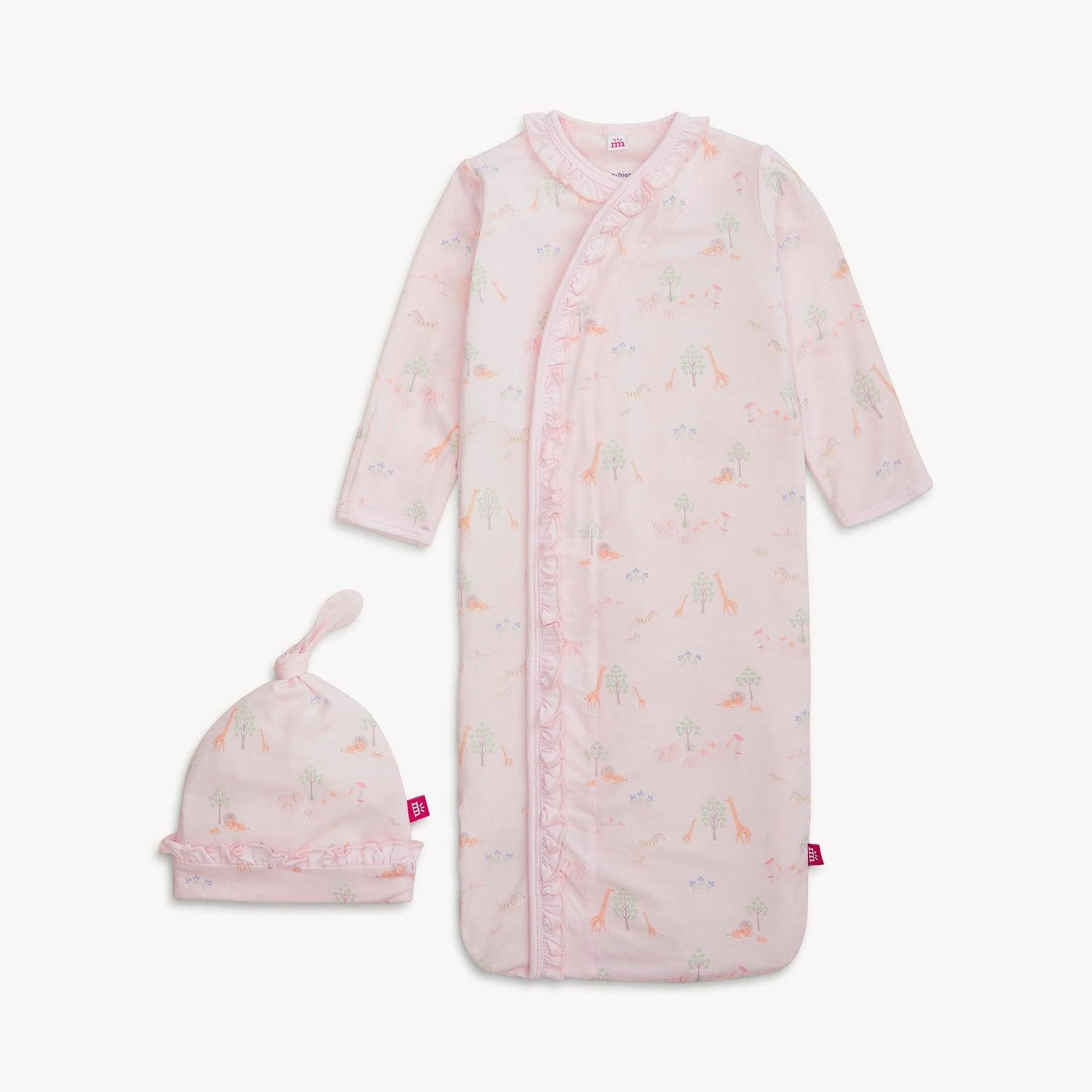Magnetic Me Pink Serene Safari Gown Set with Ruffles