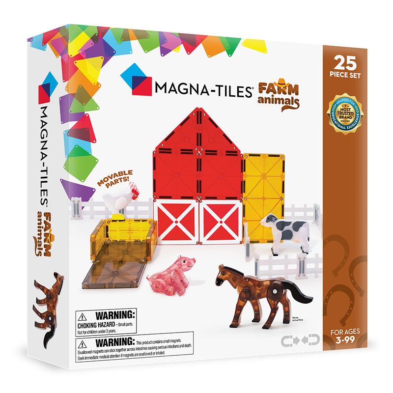 Magna-Tiles Farm Animals, 25 Piece Set
