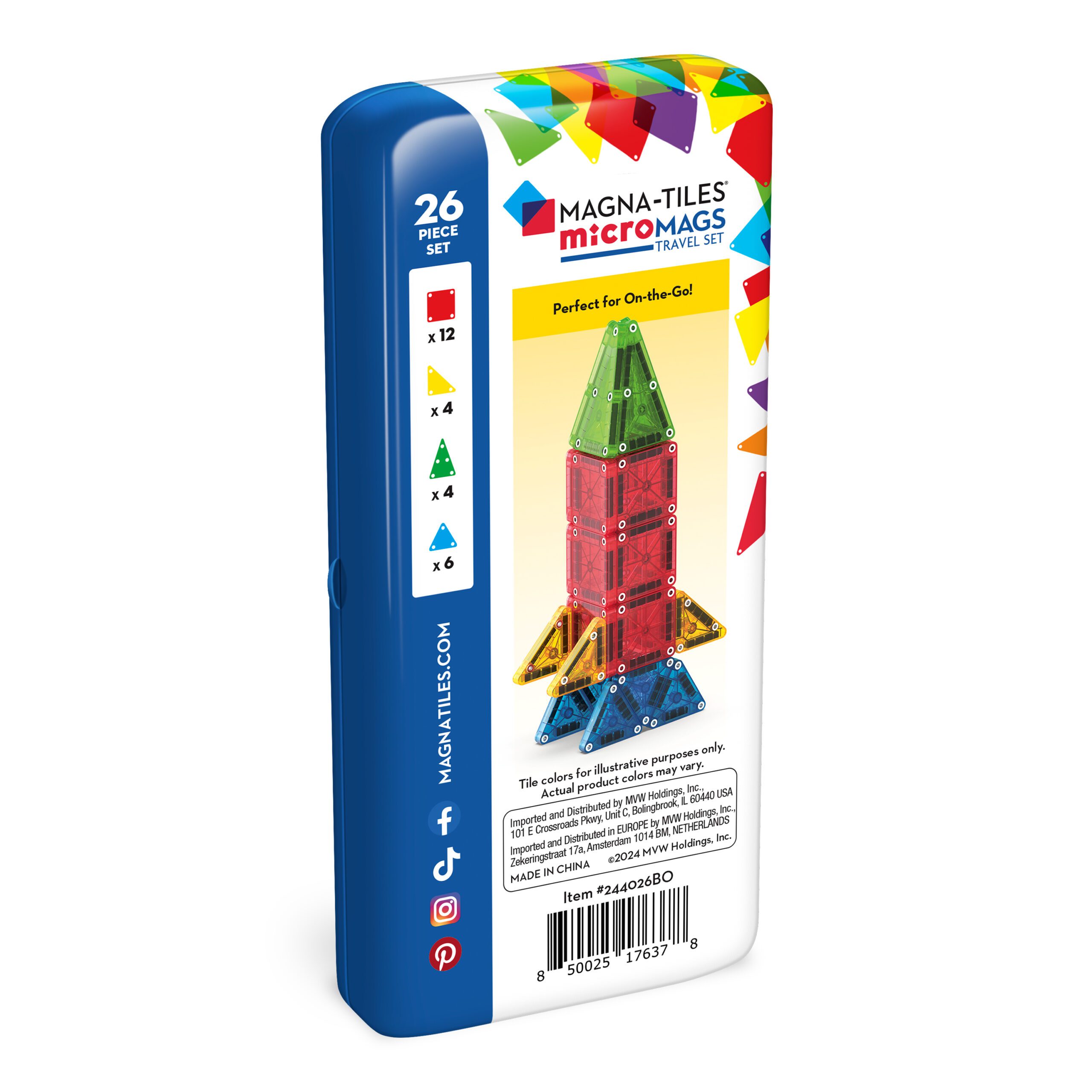 Magna-Tiles microMAGS 26 Piece Travel Set