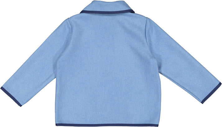 Sal & Pimenta Boy Blue Classic Coat with Navy Trim