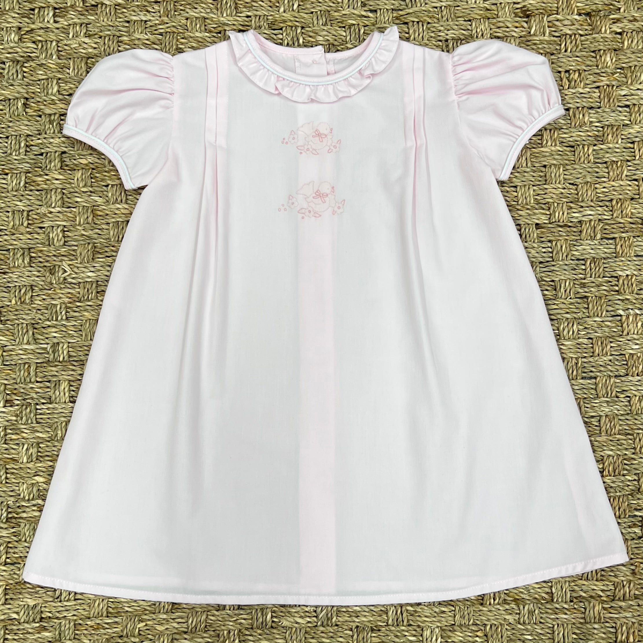 Auraluz Pink Daygown with Dove Embroidery