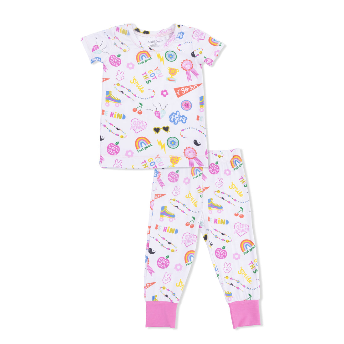 Angel Dear Short Sleeve Loungewear Set- Girl Power