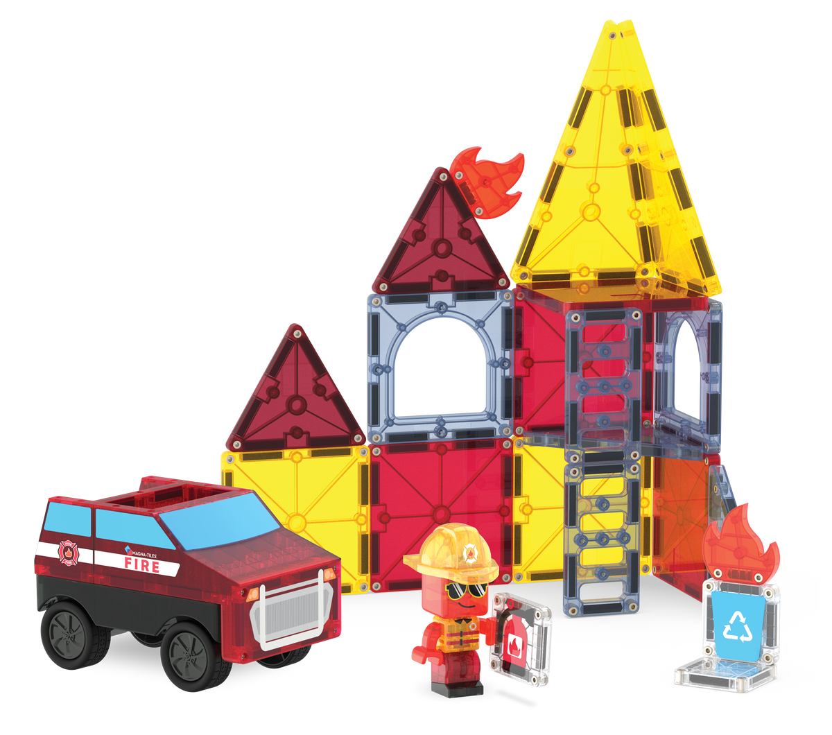 Magna-Tiles Fire Rescue, 27 Piece Set
