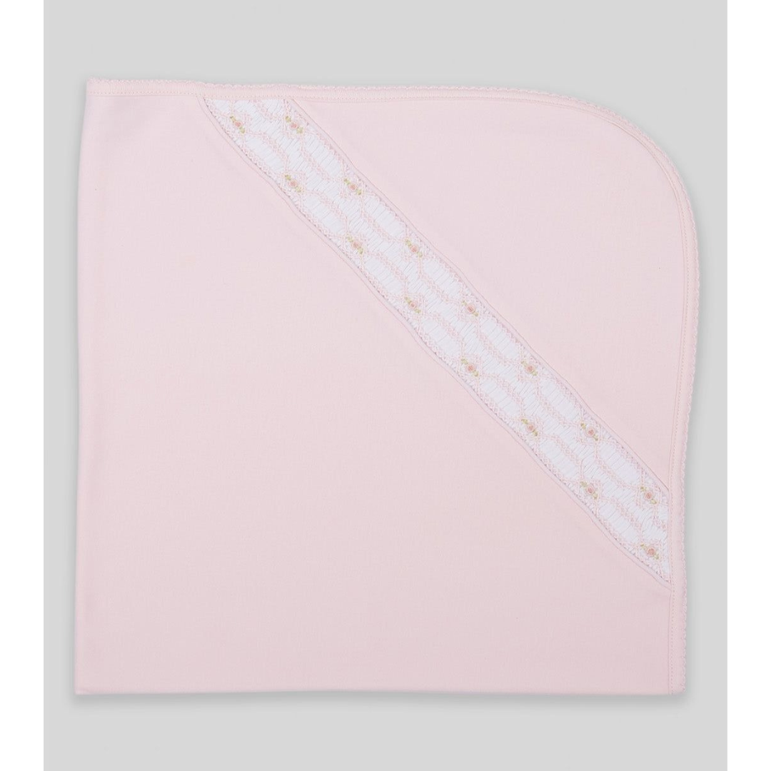 Miocotton Hand Smocked Emmy Blanket, Pink