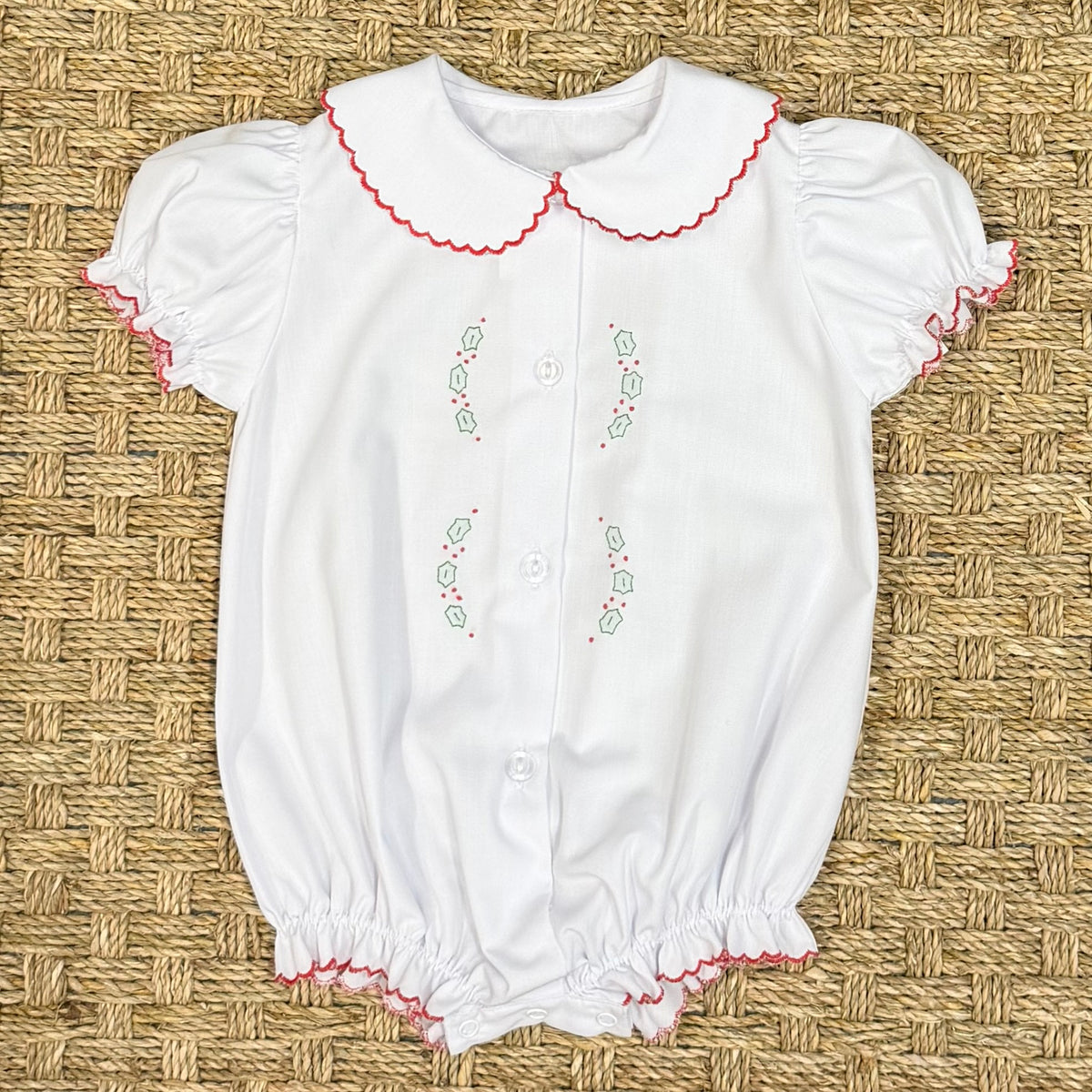 Auraluz Bubble with Red Holly Embroidery