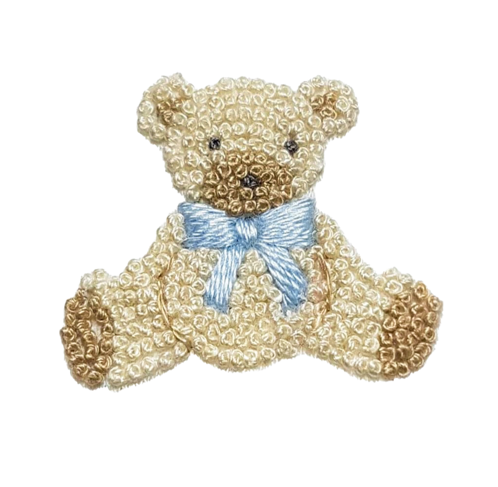 Milly Marie Blue Teddy Bear Pima Bib