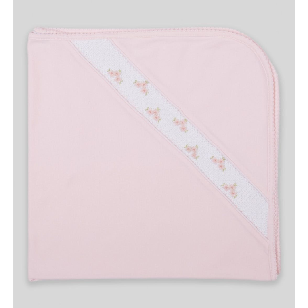 Miocotton Hand Smocked Zuzzel Blanket, Pink