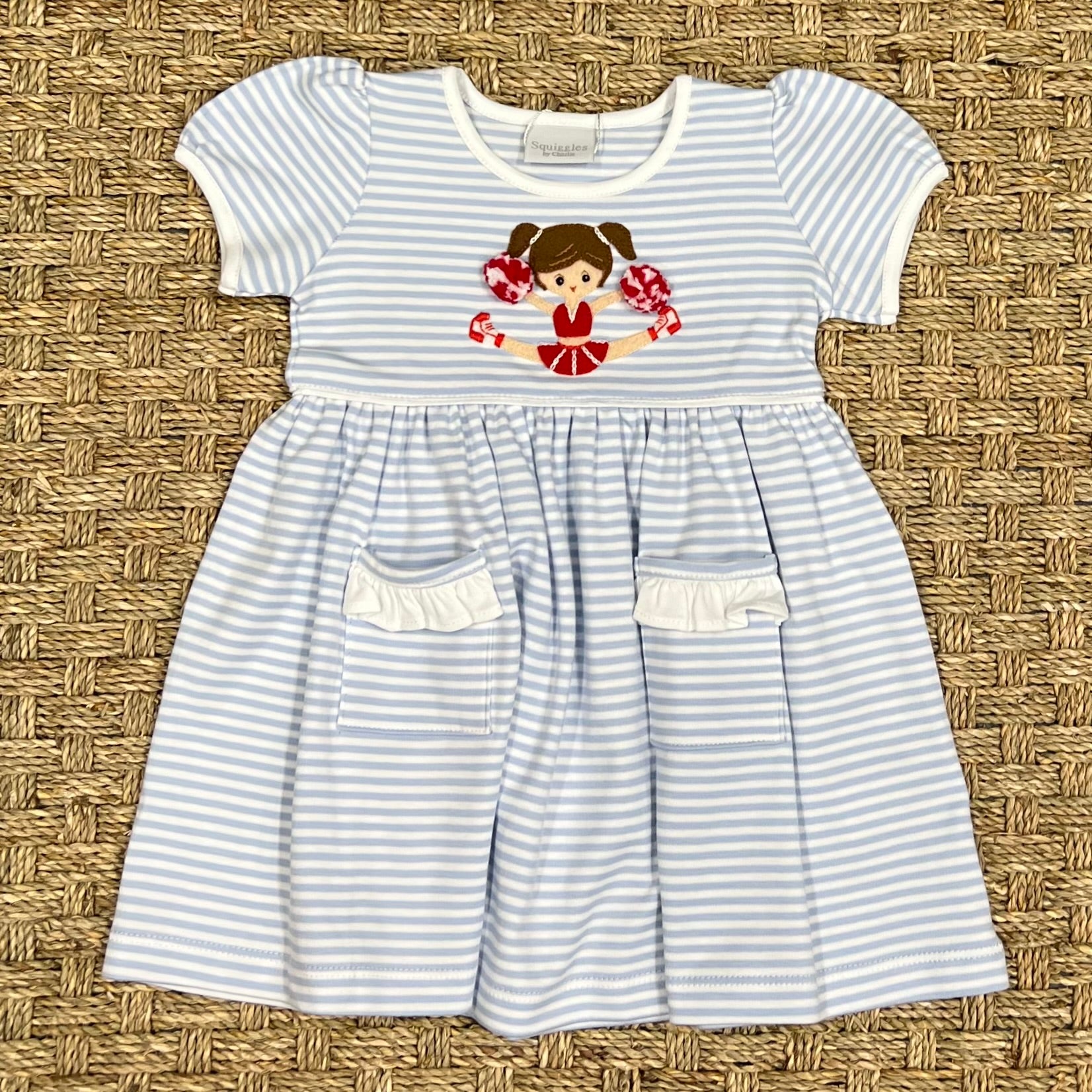 Squiggles Cheerleader Popover Dress, Ole Miss