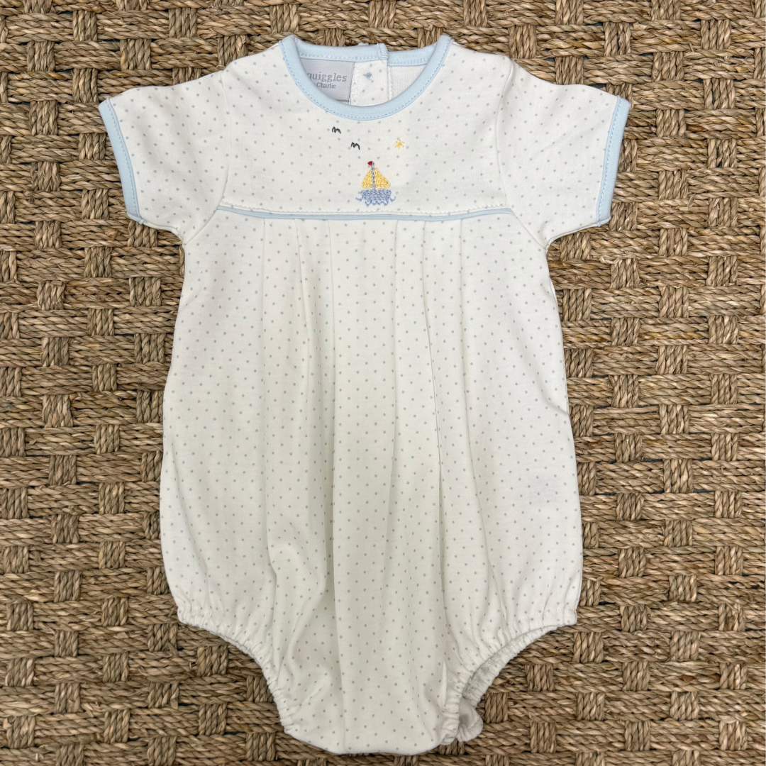 Squiggles Sailboat & Seagull Pleated Bubble