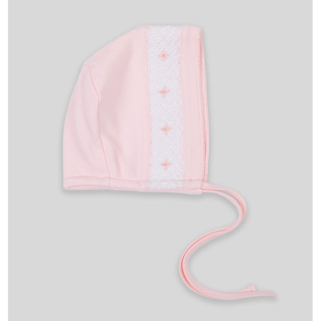 Miocotton Hand Smocked Alma Bonnet, Pink