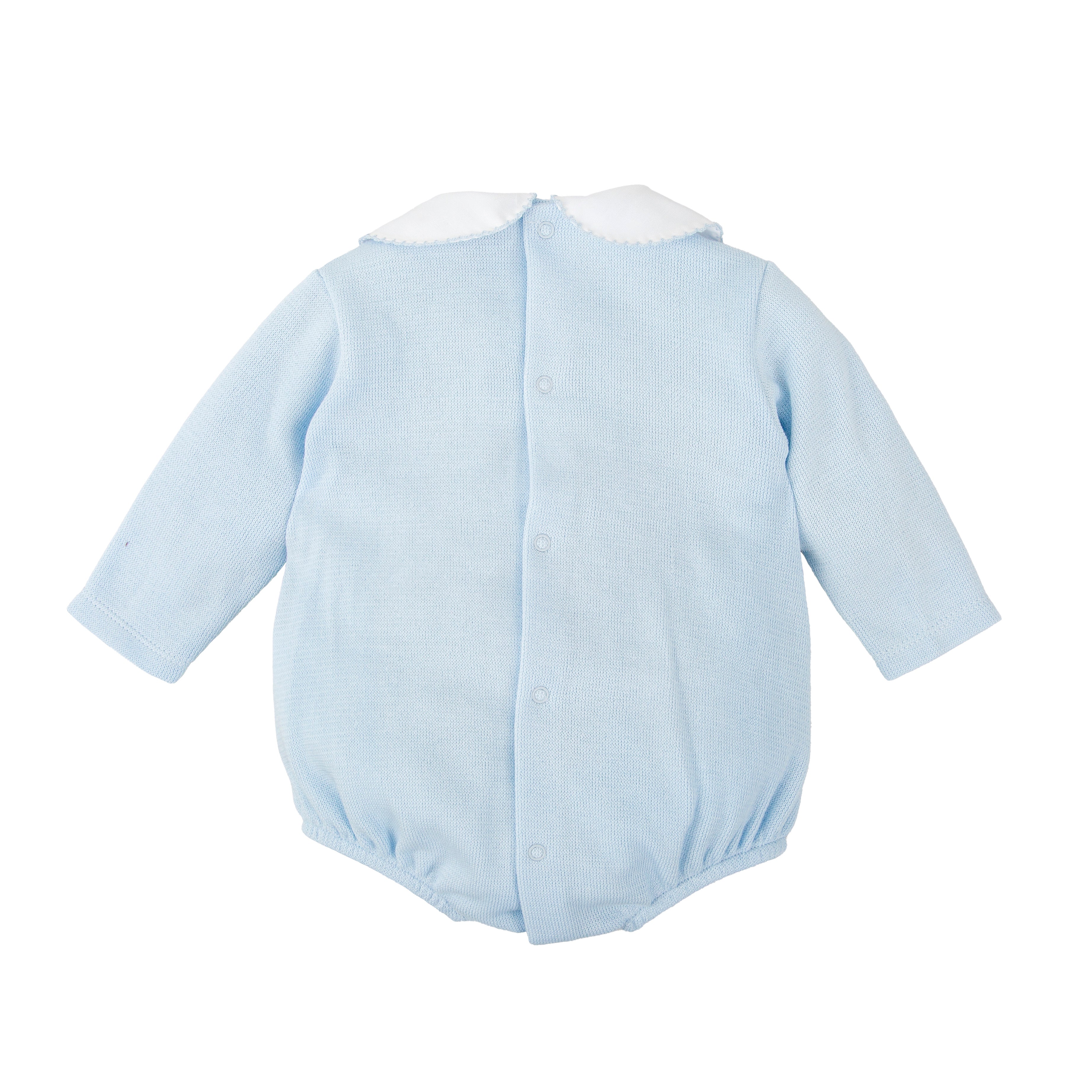 Babidu Blue Smocked Bubble