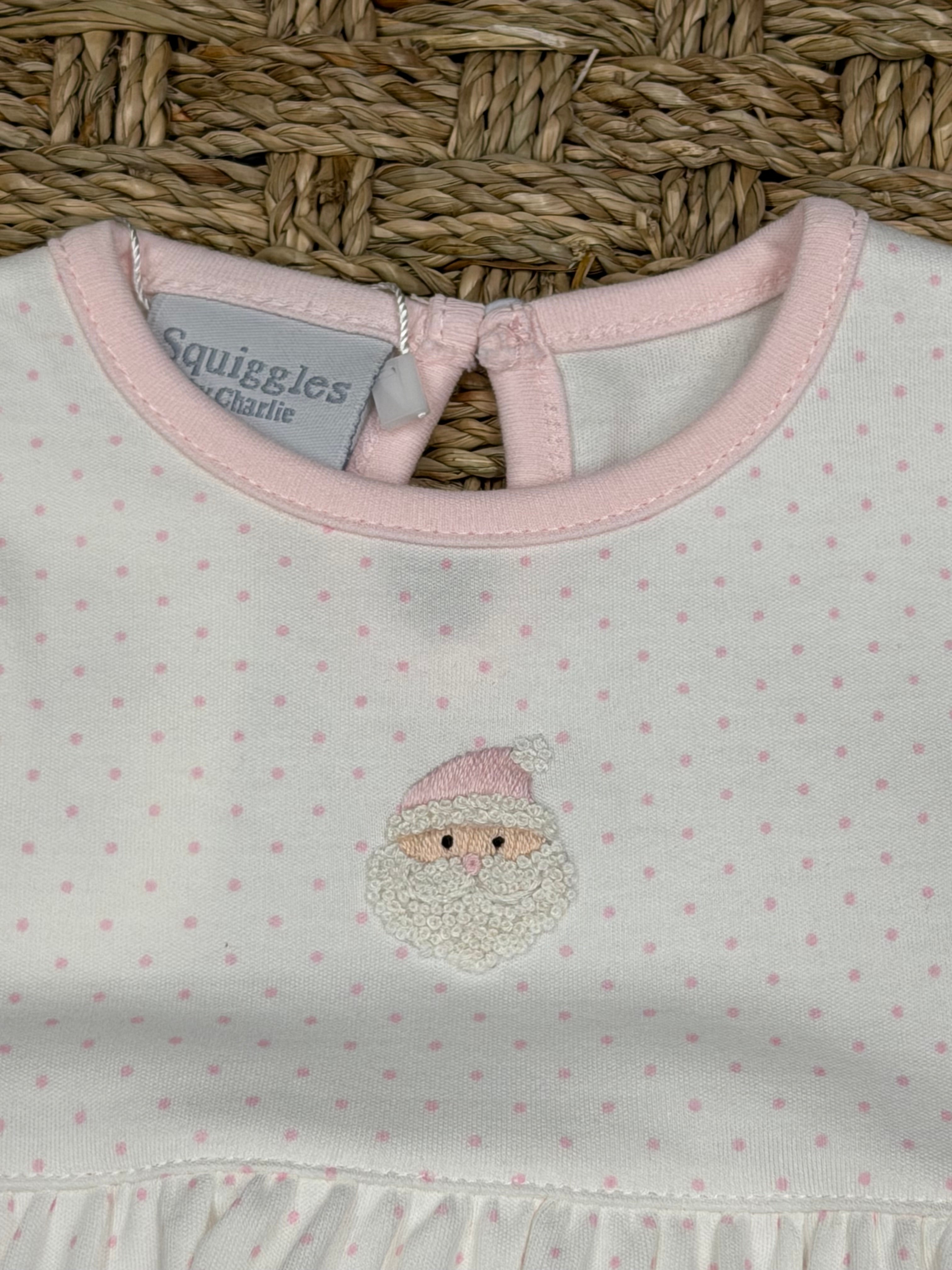 Squiggles Mini St. Nick Onesie Dress