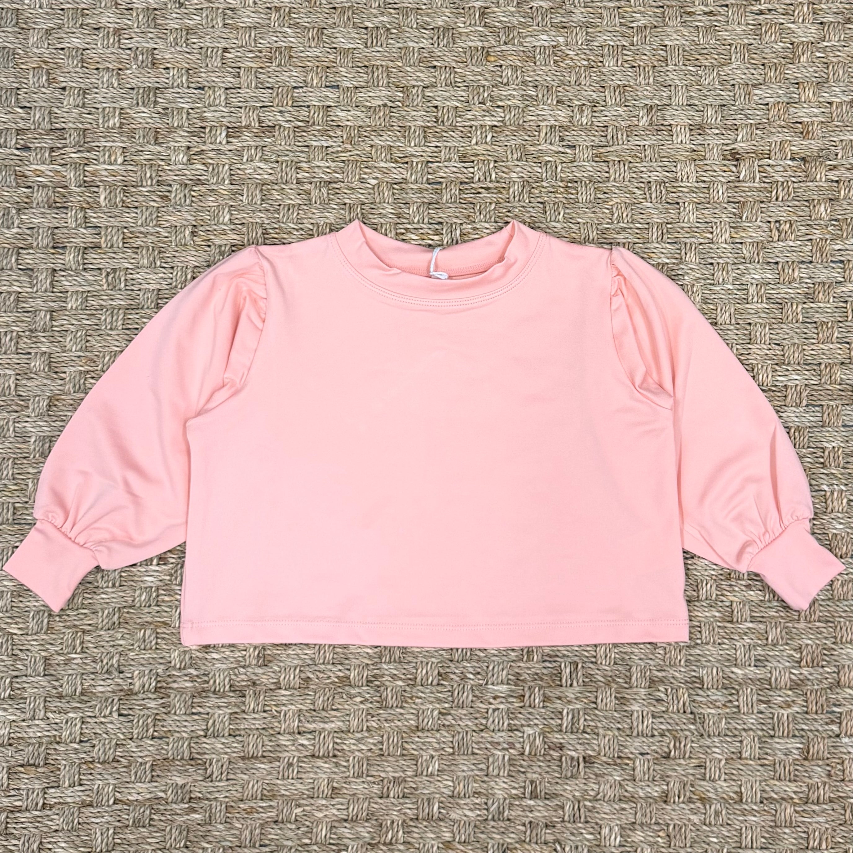 Honesty Puff Sleeve Top, Peach Pearl