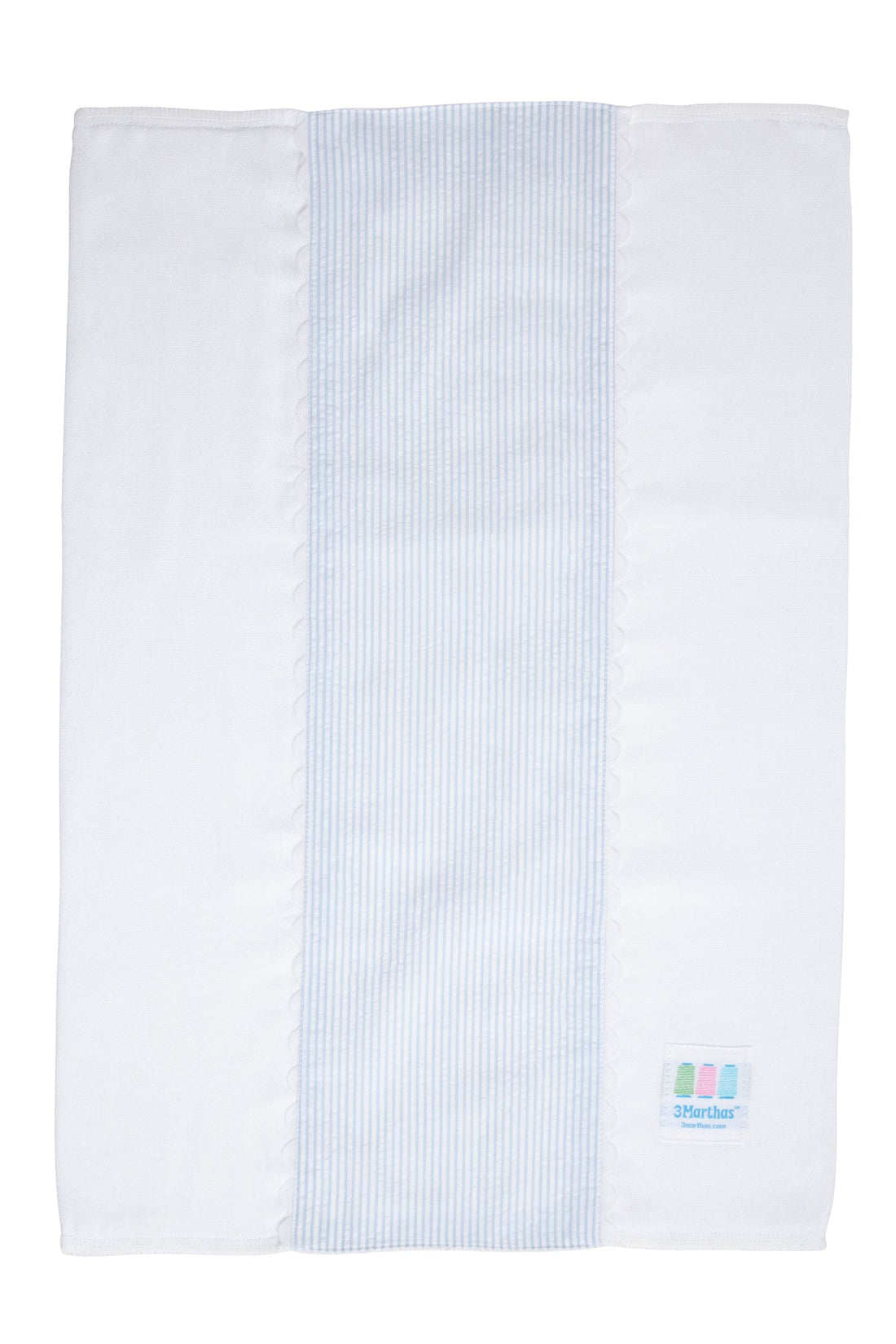 3 Martha's Seersucker Stripe Fancy Fabric Burp