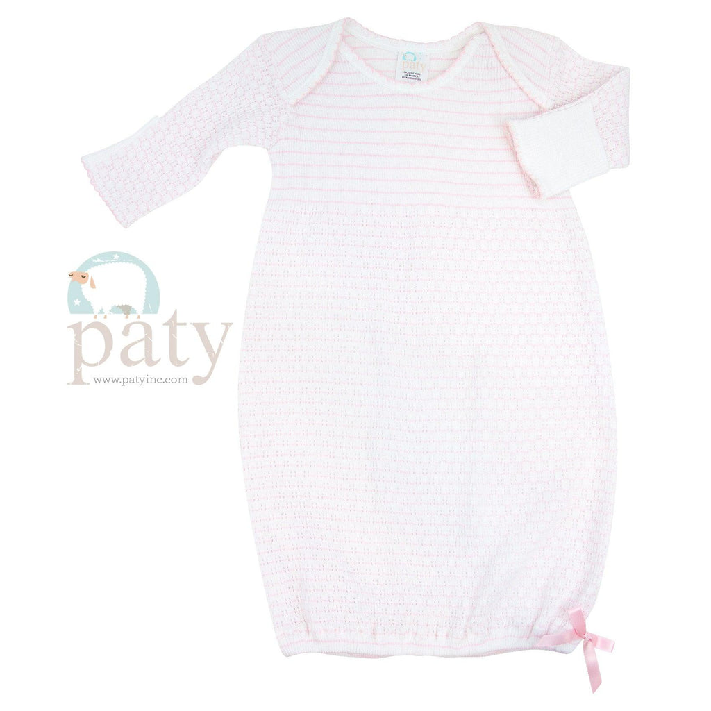 Paty Pinstripe long sleeve lap gown - shopnurseryrhymes
