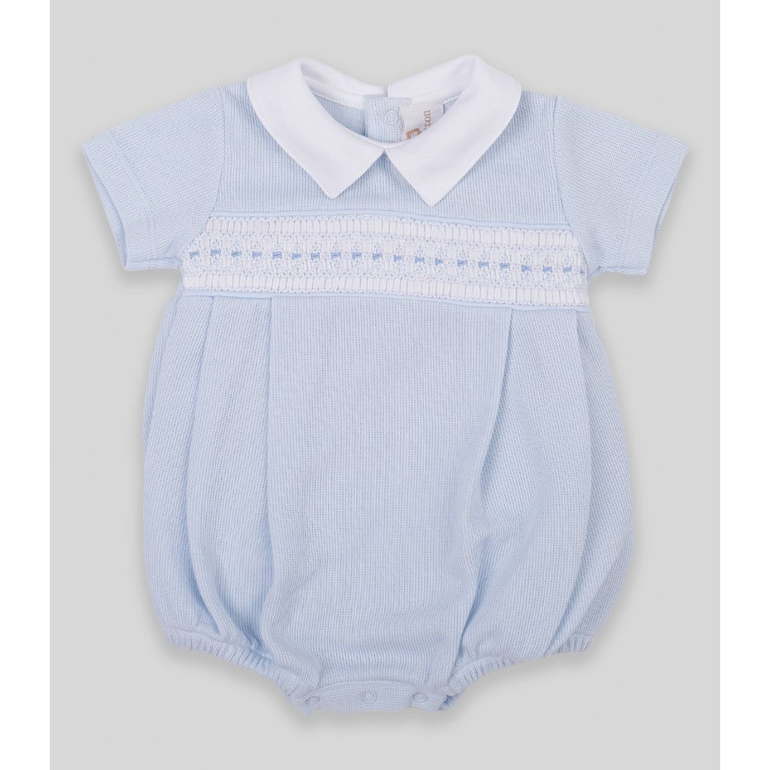 Miocotton Special Knit Hand Smocked Renzi Bubble, Blue