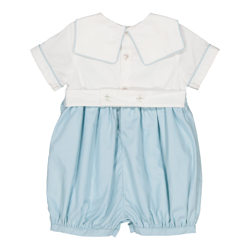 Kidiwi Mathis Smocked Romper with Collar