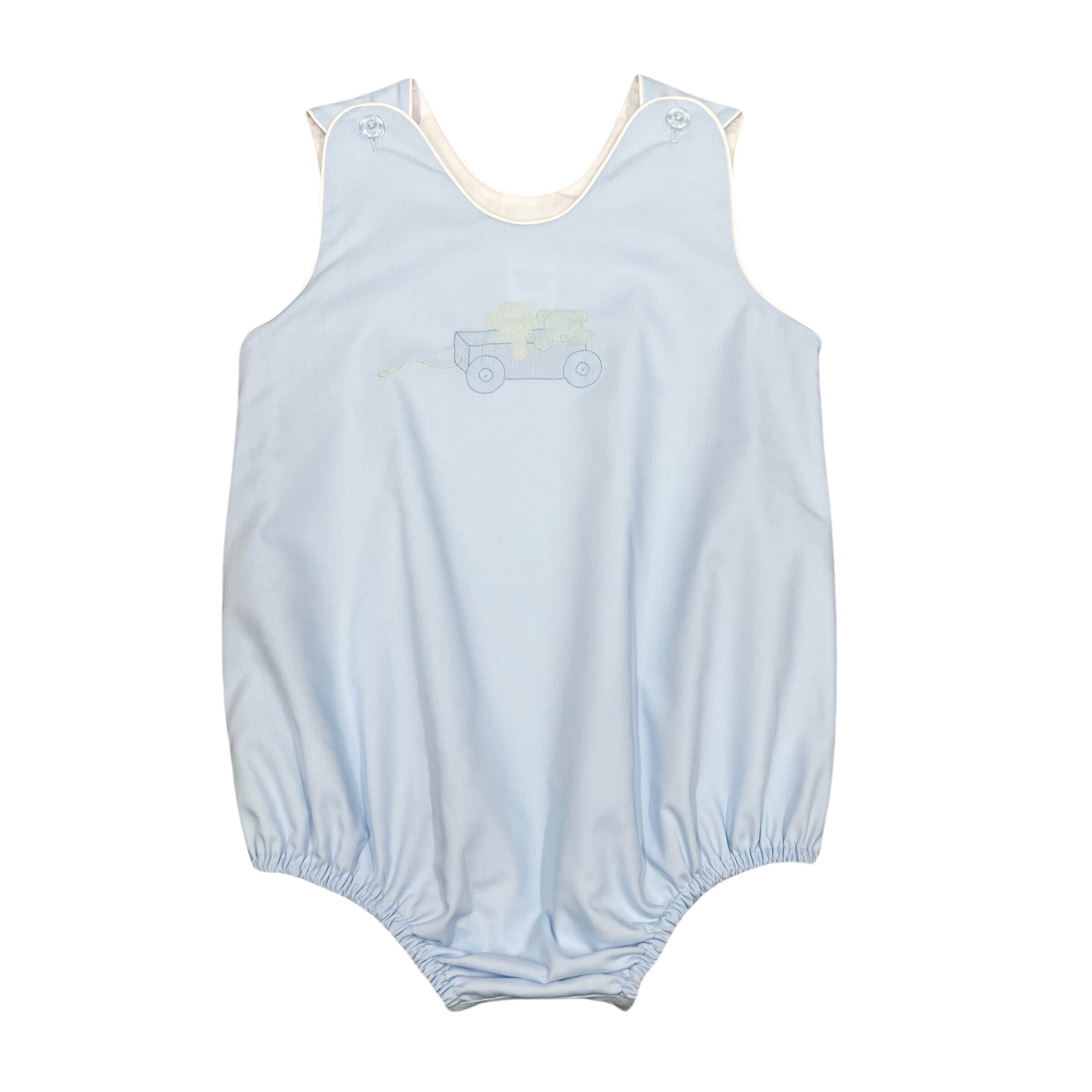 Auraluz Sleeveless Bubble, Blue with Wagon and Puppy