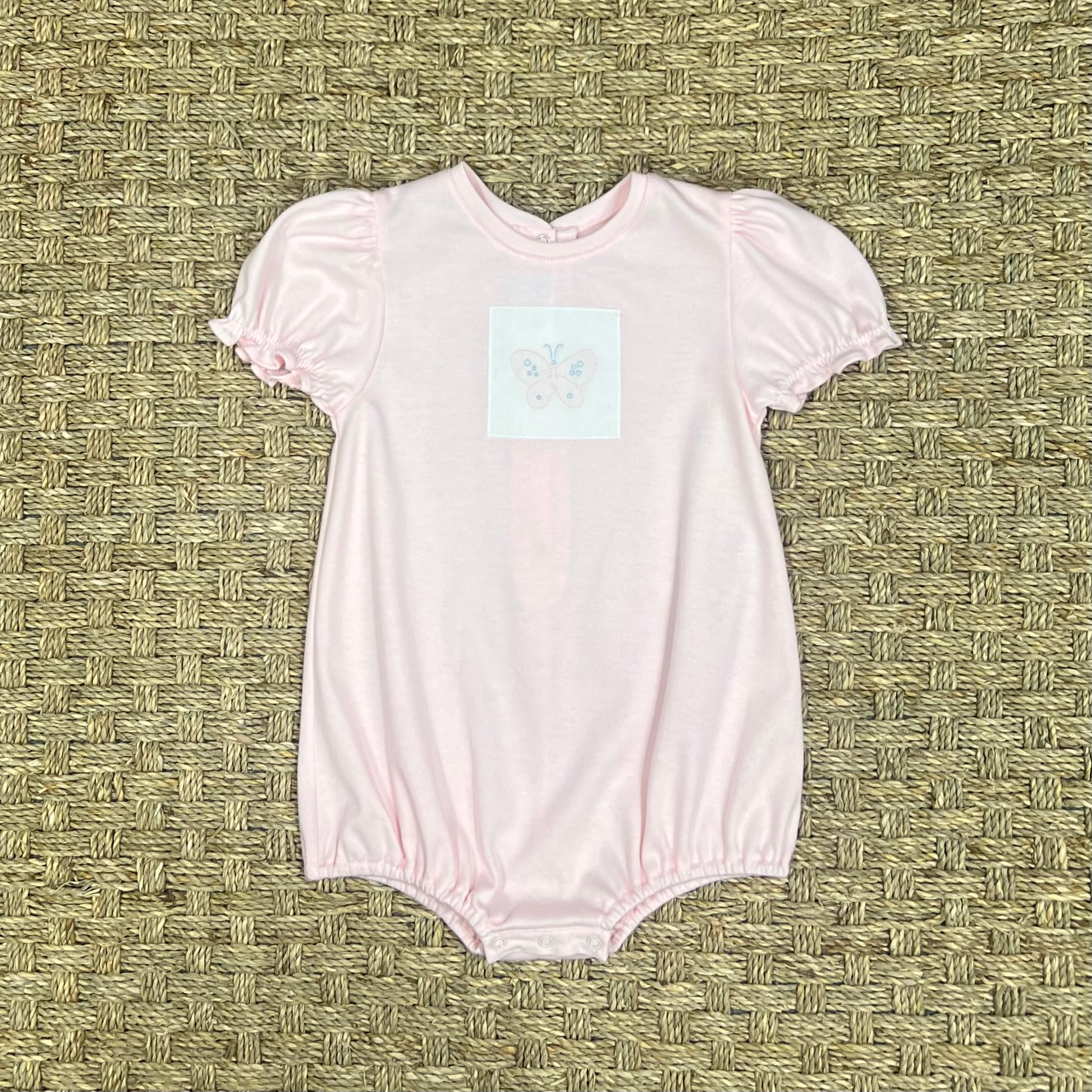 Auraluz Pink Knit Bubble with Butterfly Embroidery