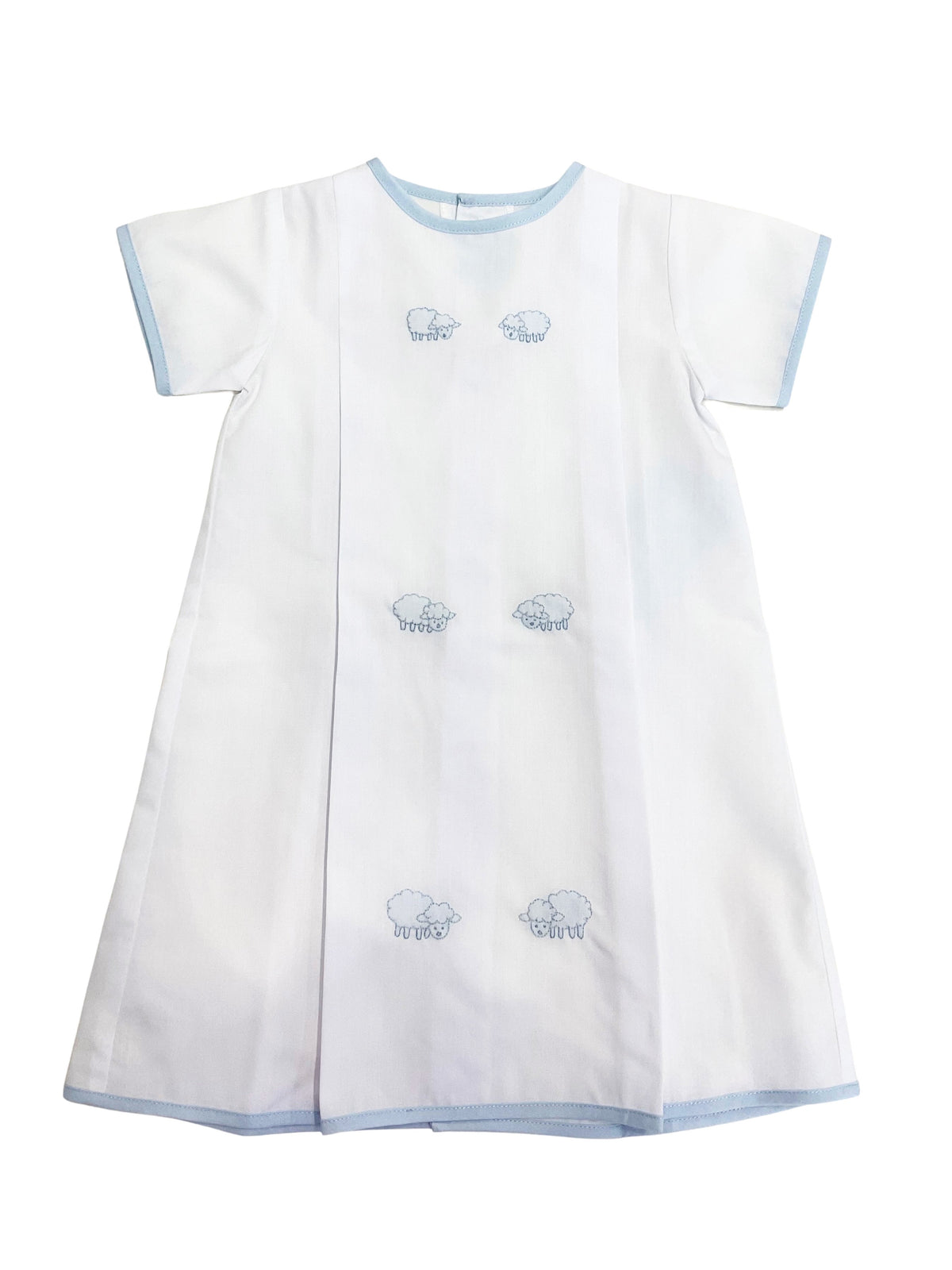 Auraluz Daygown with Blue Trim & Cross Embroidery main image 0