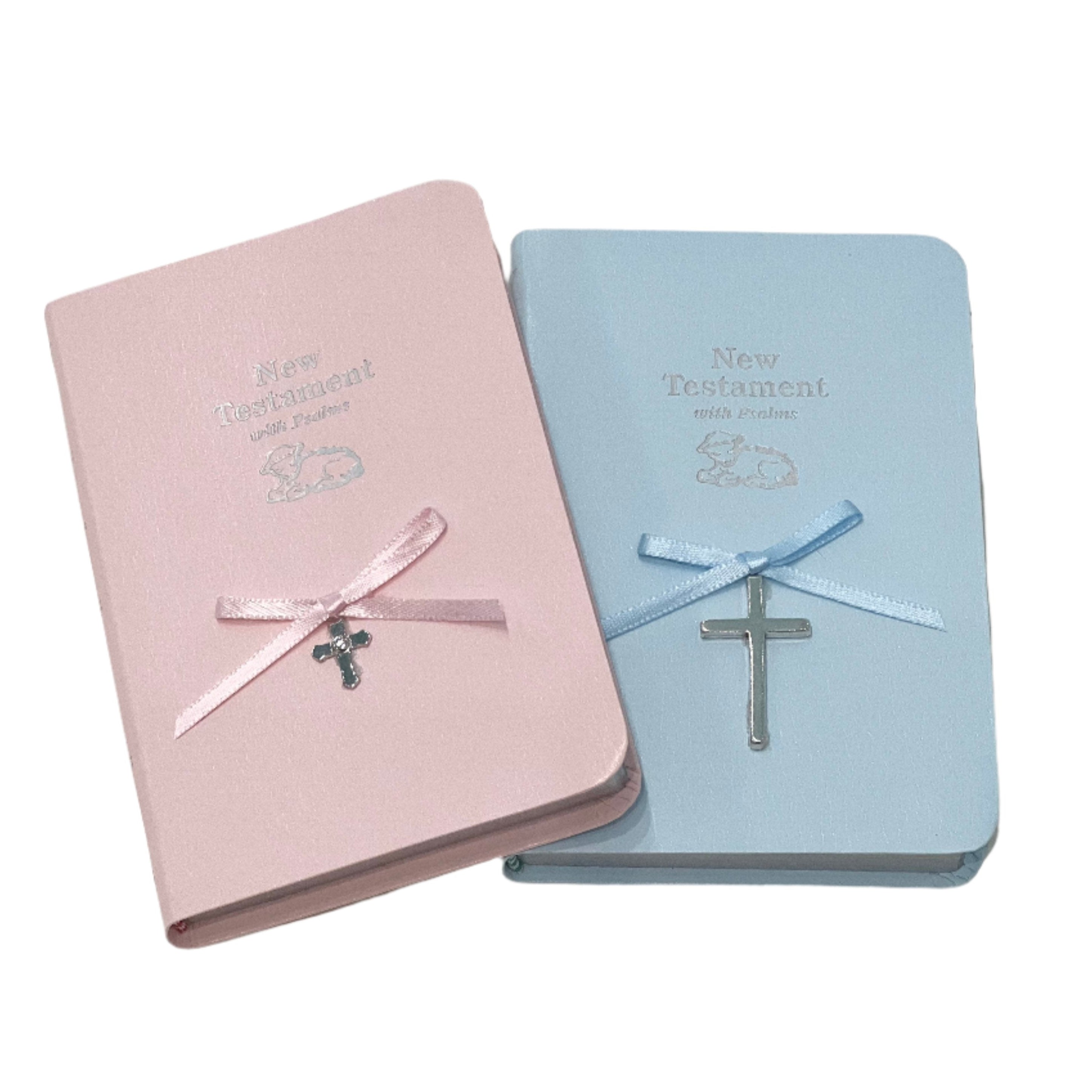 Simply Charming Colored Baby Bible with Silver Cross and Crystal