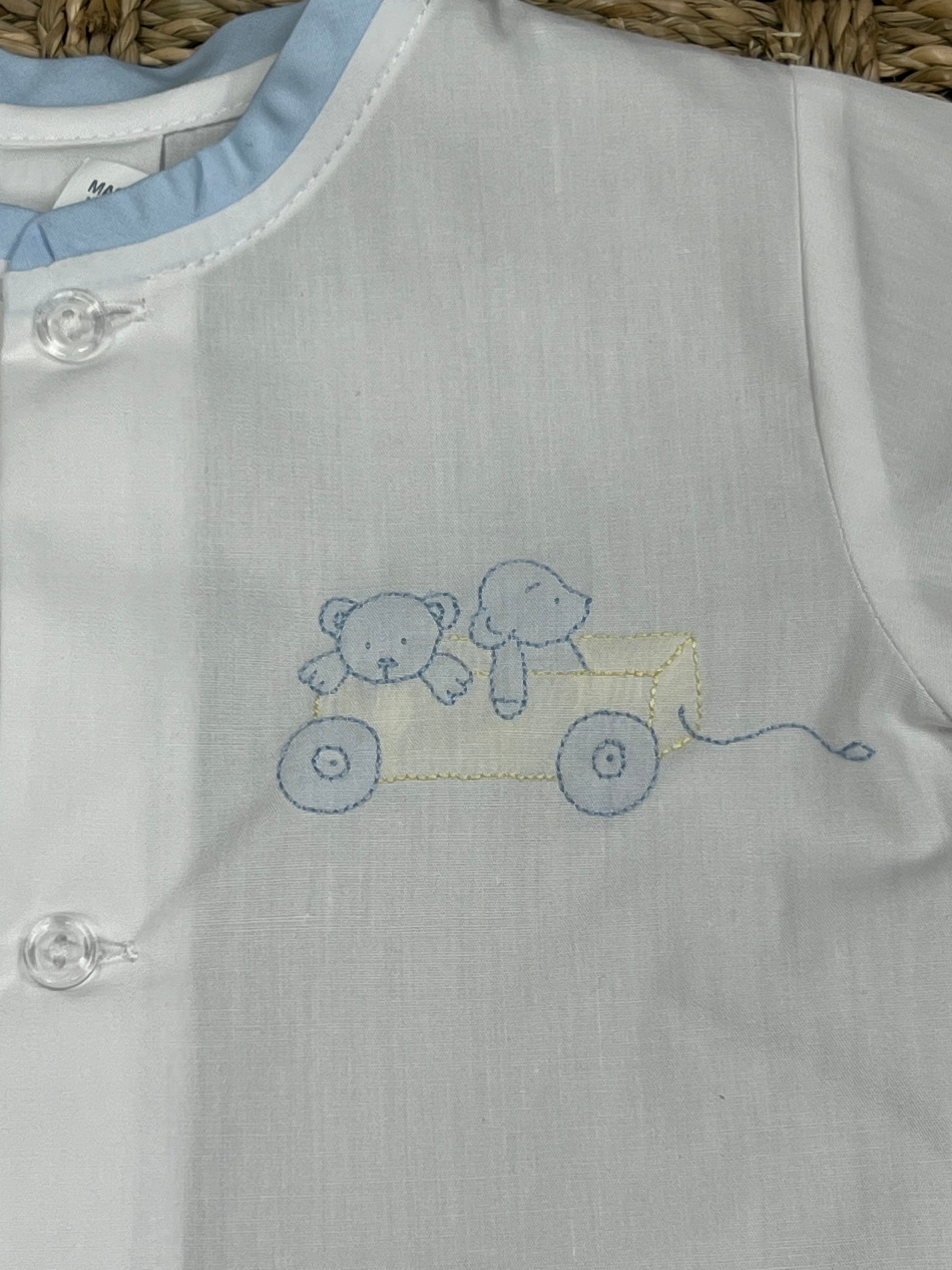 Auraluz Daygown with Blue Wagon Embroidery