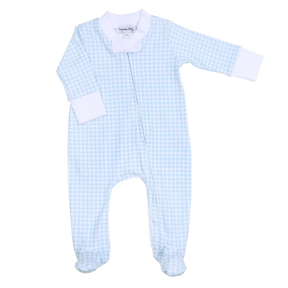 Magnolia Baby Mini Checks Zipper Footie
