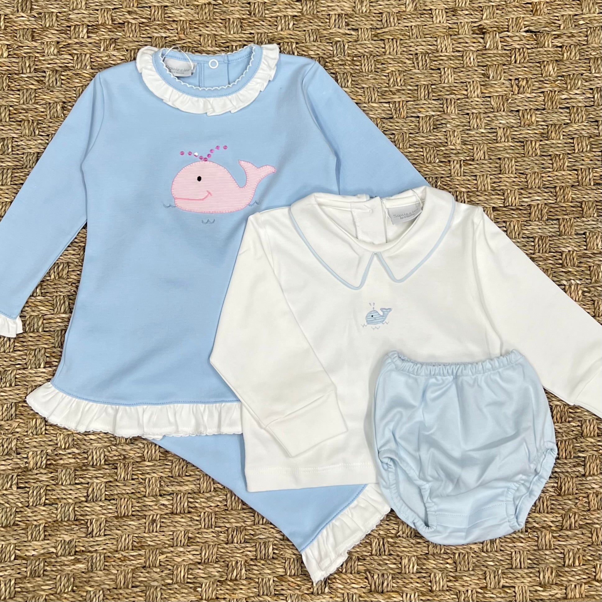 Squiggles Mini Wendy Ruffle Pant Set