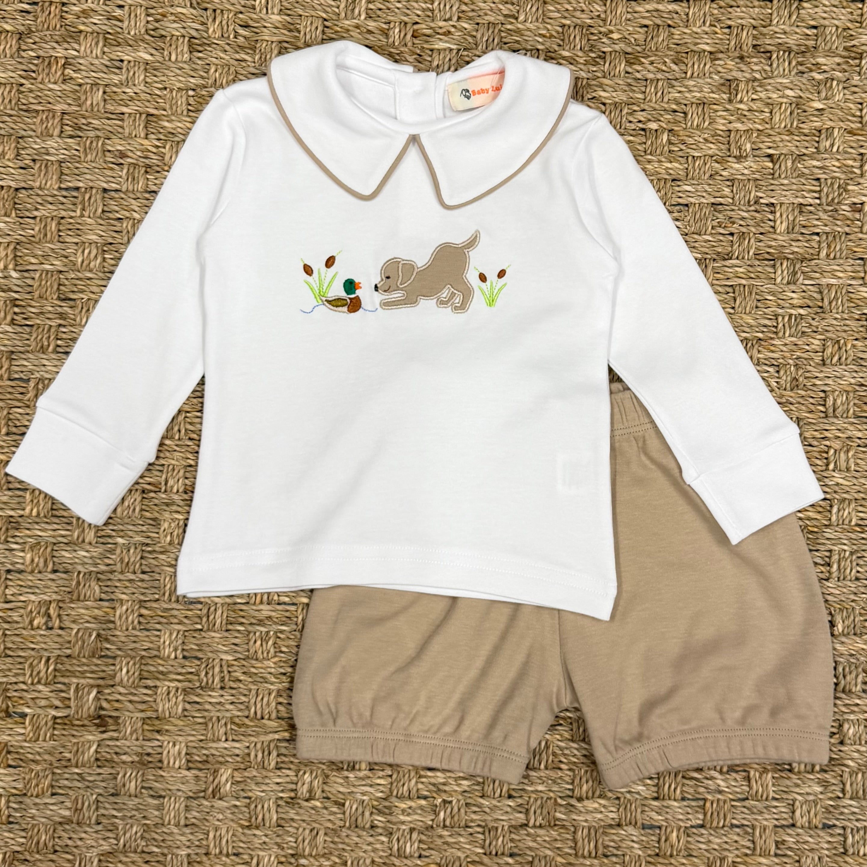 Luigi Diaper Set, Lab with Mallard on Sand