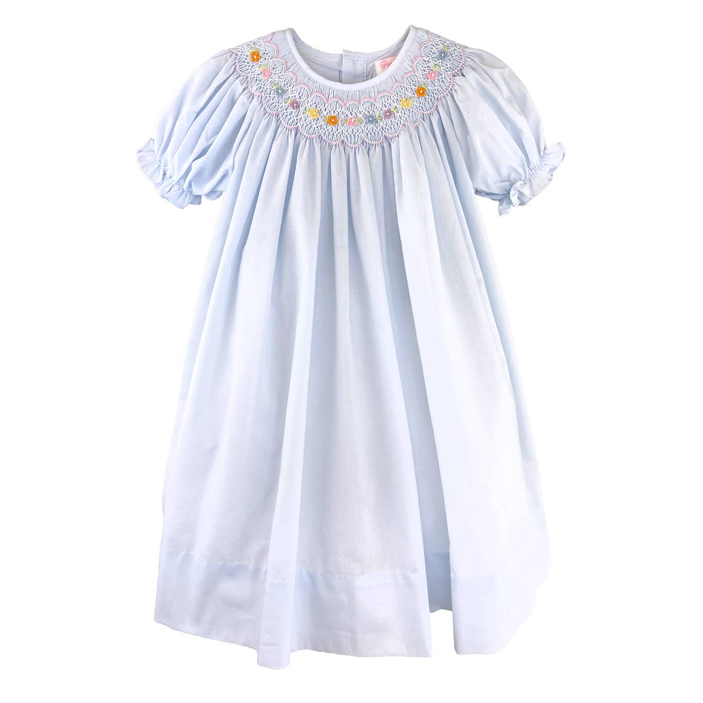 Petit Ami Bishop Smocked Pastel Floral Dress