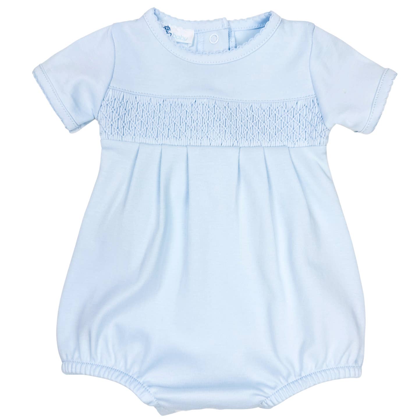 Magnolia Baby Pink & Blue Smocked Bubble, Blue