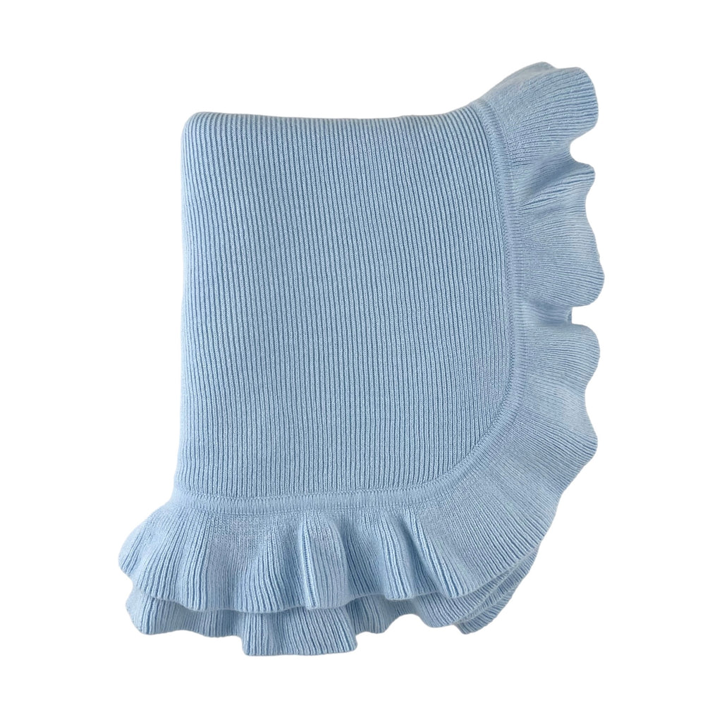 A Soft Idea Cashmere-Like Acrylic Jersey Knit Ruffle Blanket