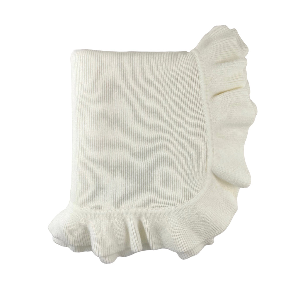 A Soft Idea Cashmere-Like Acrylic Jersey Knit Ruffle Blanket