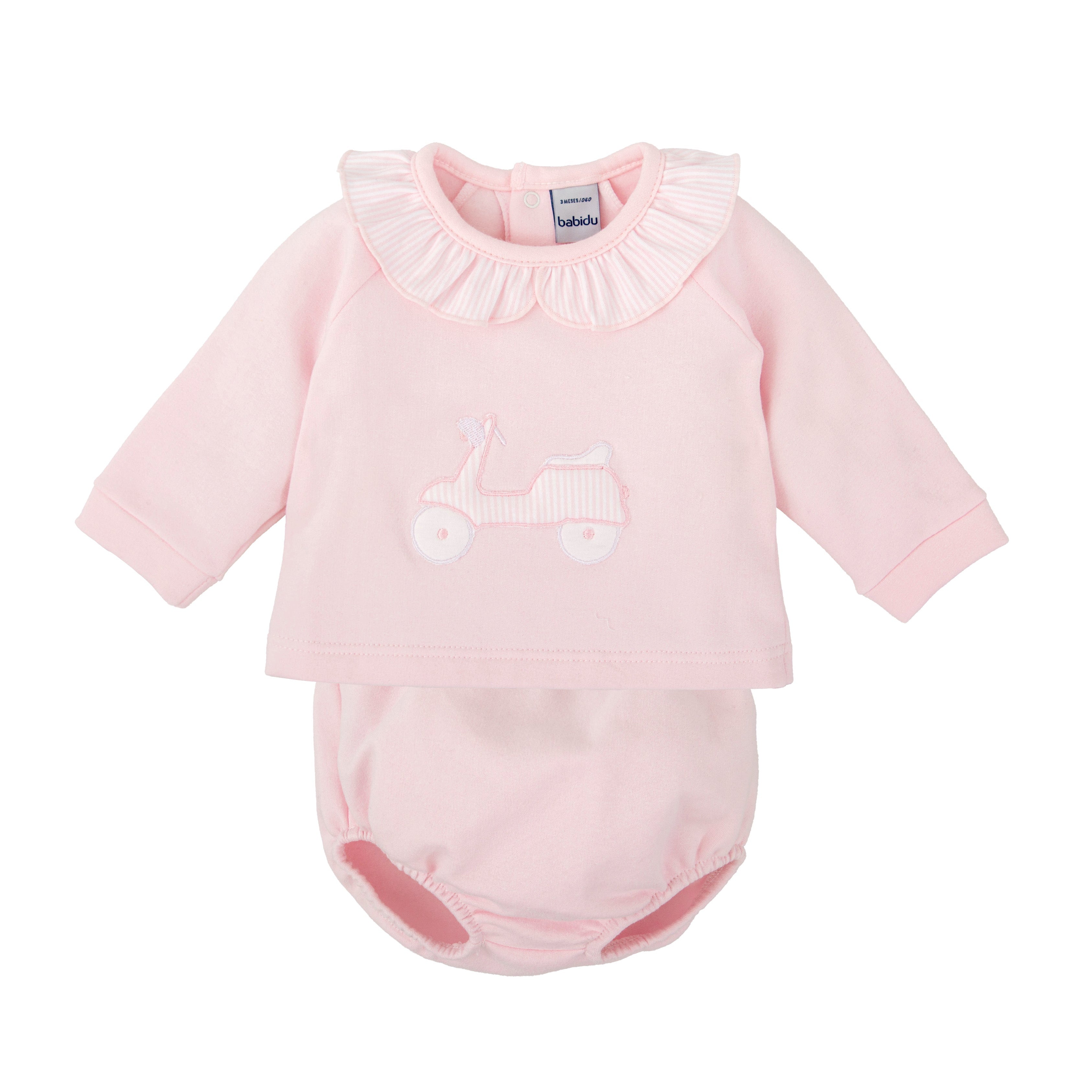Babidu Pink Vespa Cotton Diaper Set
