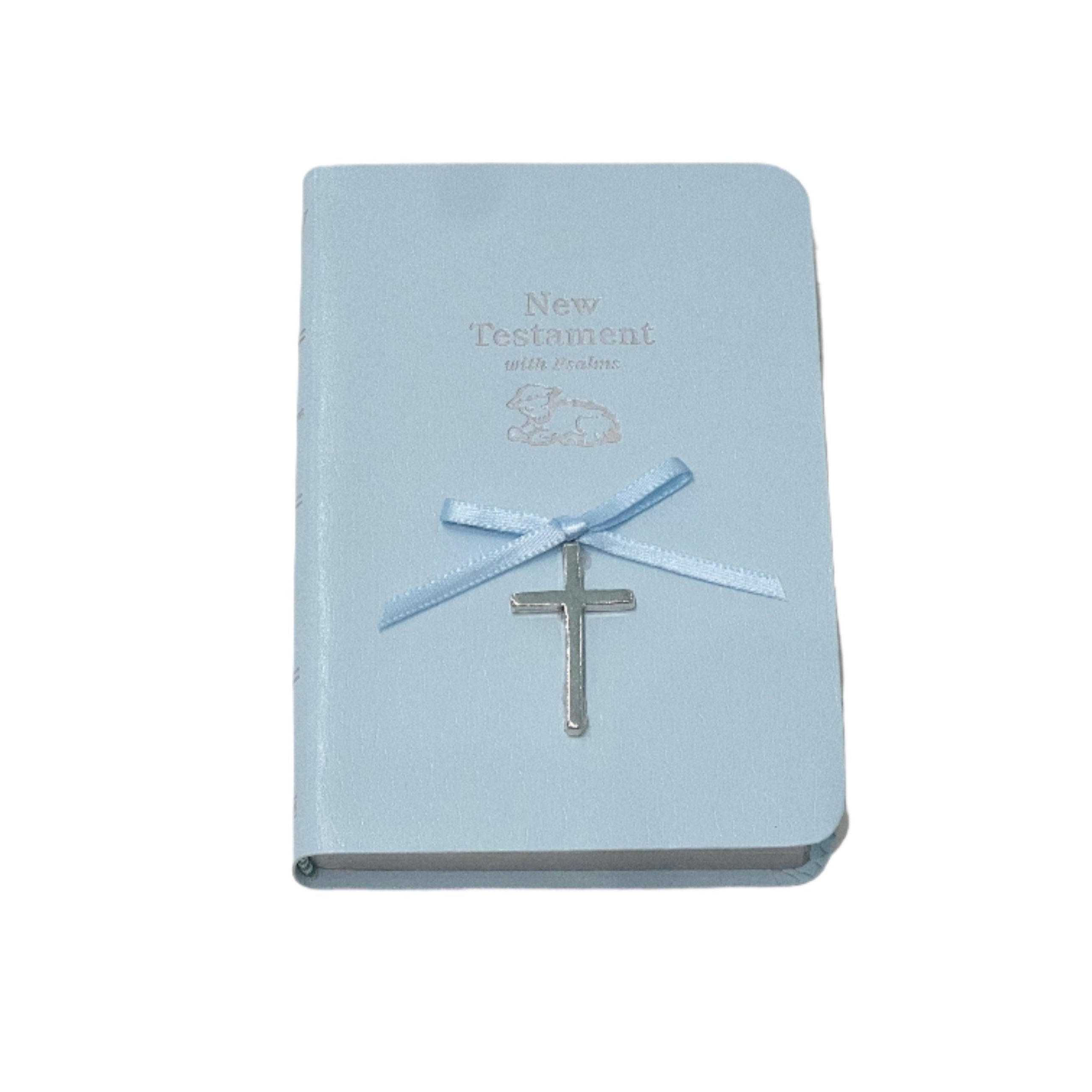 Simply Charming Colored Baby Bible with Silver Cross and Crystal