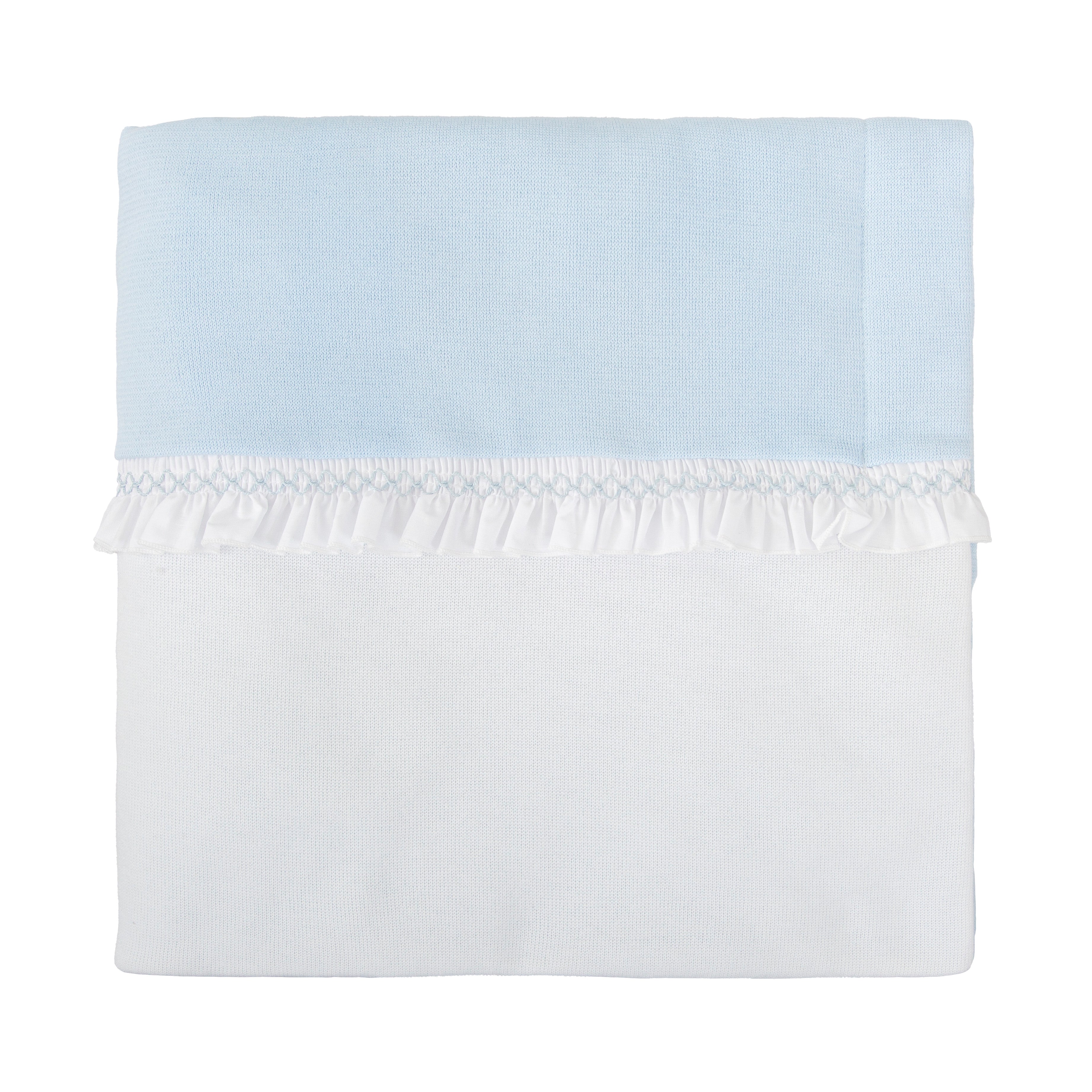 Babidu Sweater Blanket with Smocking and Ruffle