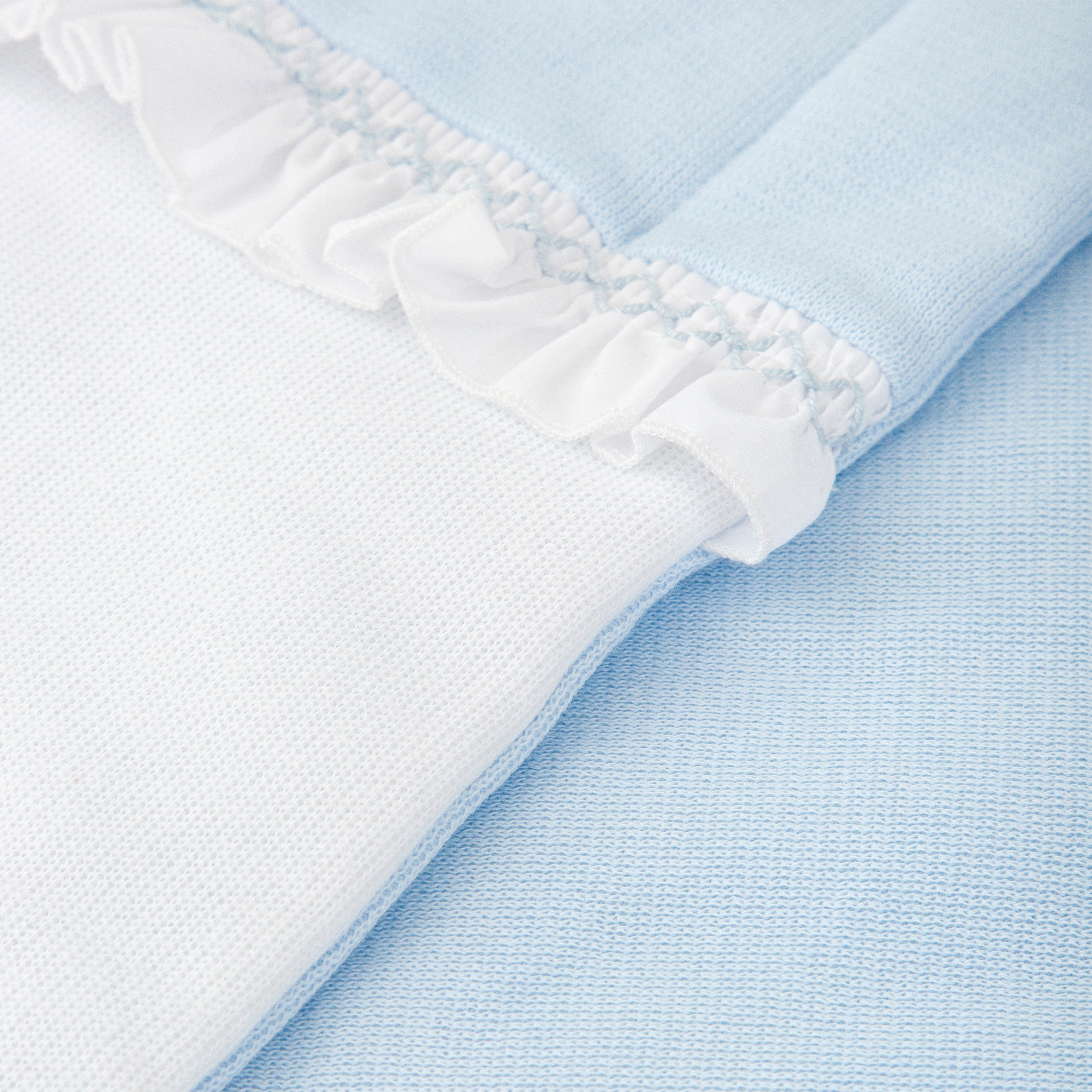 Babidu Sweater Blanket with Smocking and Ruffle