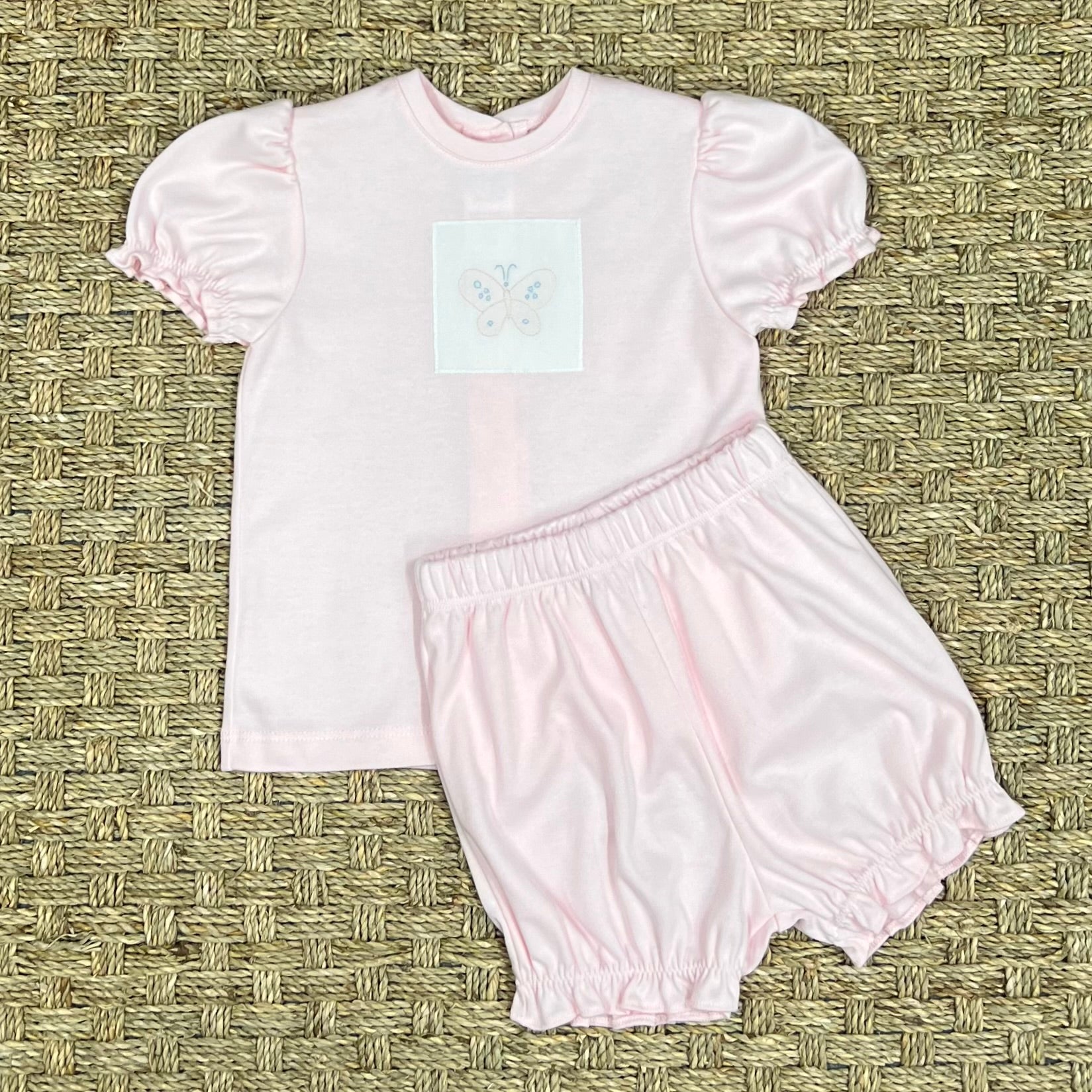 Auraluz Pink Knit Butterfly 2 Piece Set