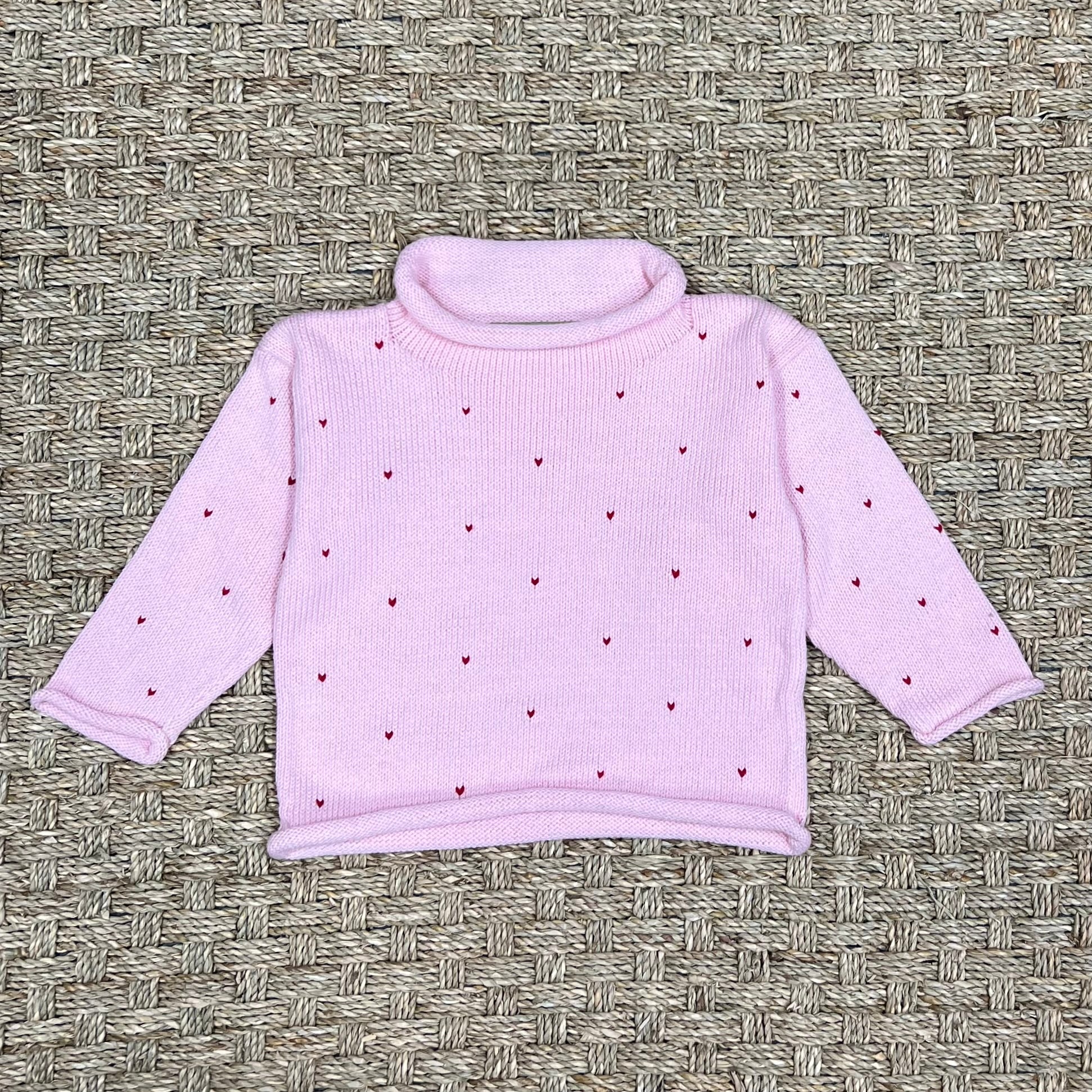 Luigi Rollneck, All-Over Mini Hearts on New Light Pink